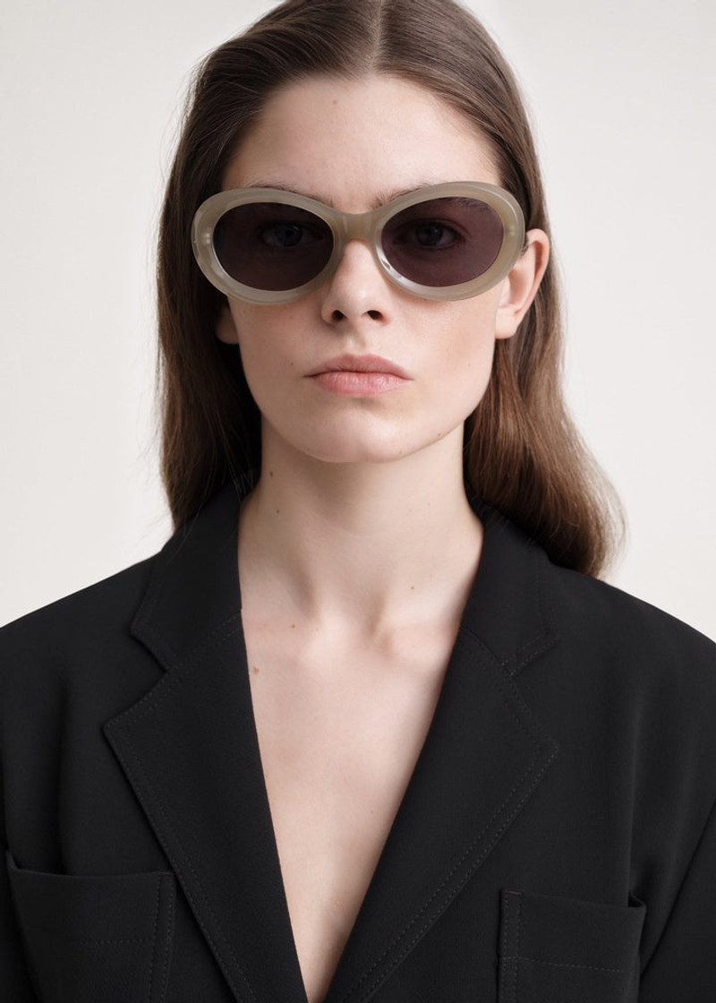 TOTEME The Ovals sunglasses warm steel outlook