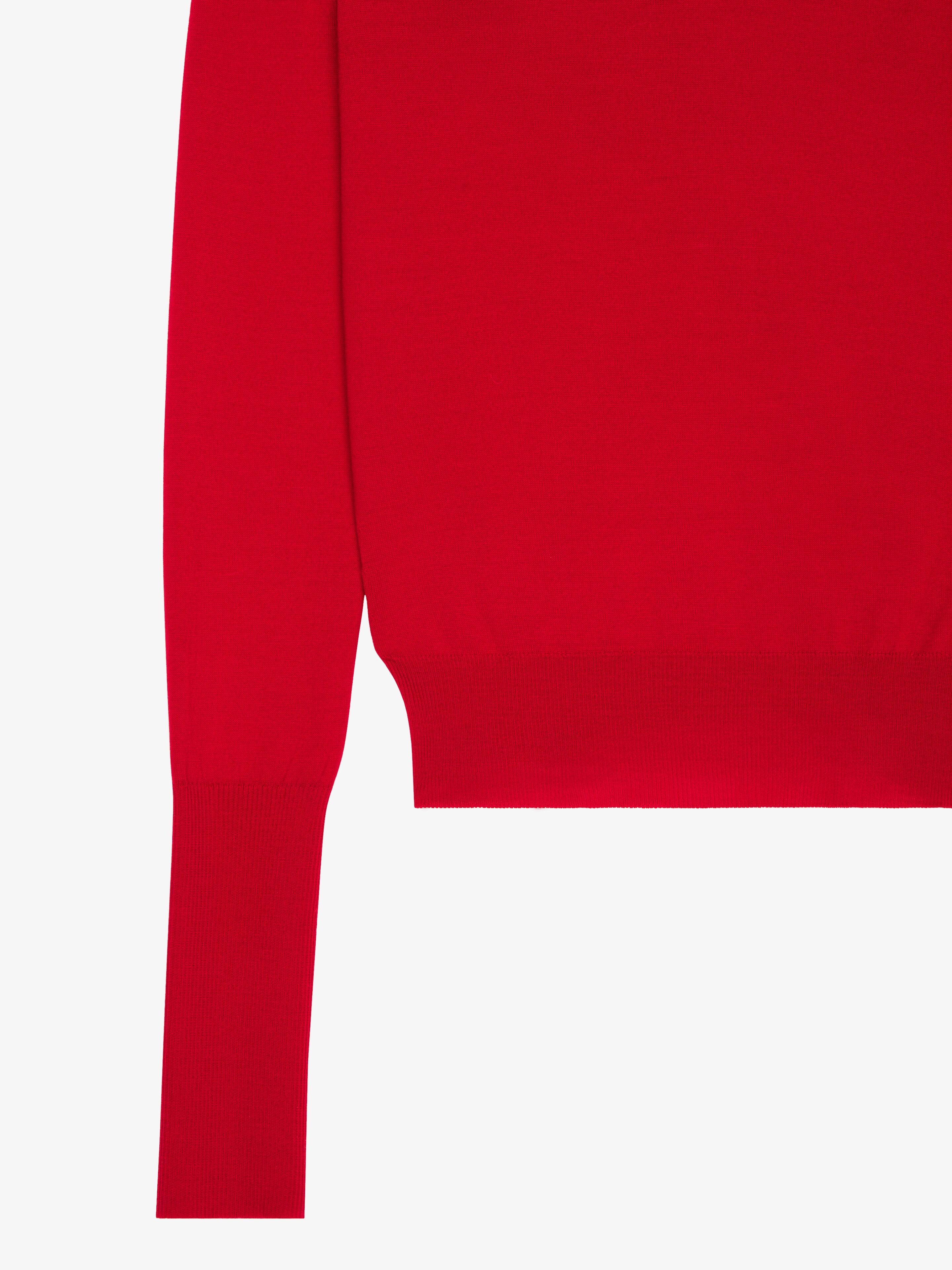SLIM FIT SWEATER IN WOOL WITH DRAPED OPEN BACK - 5
