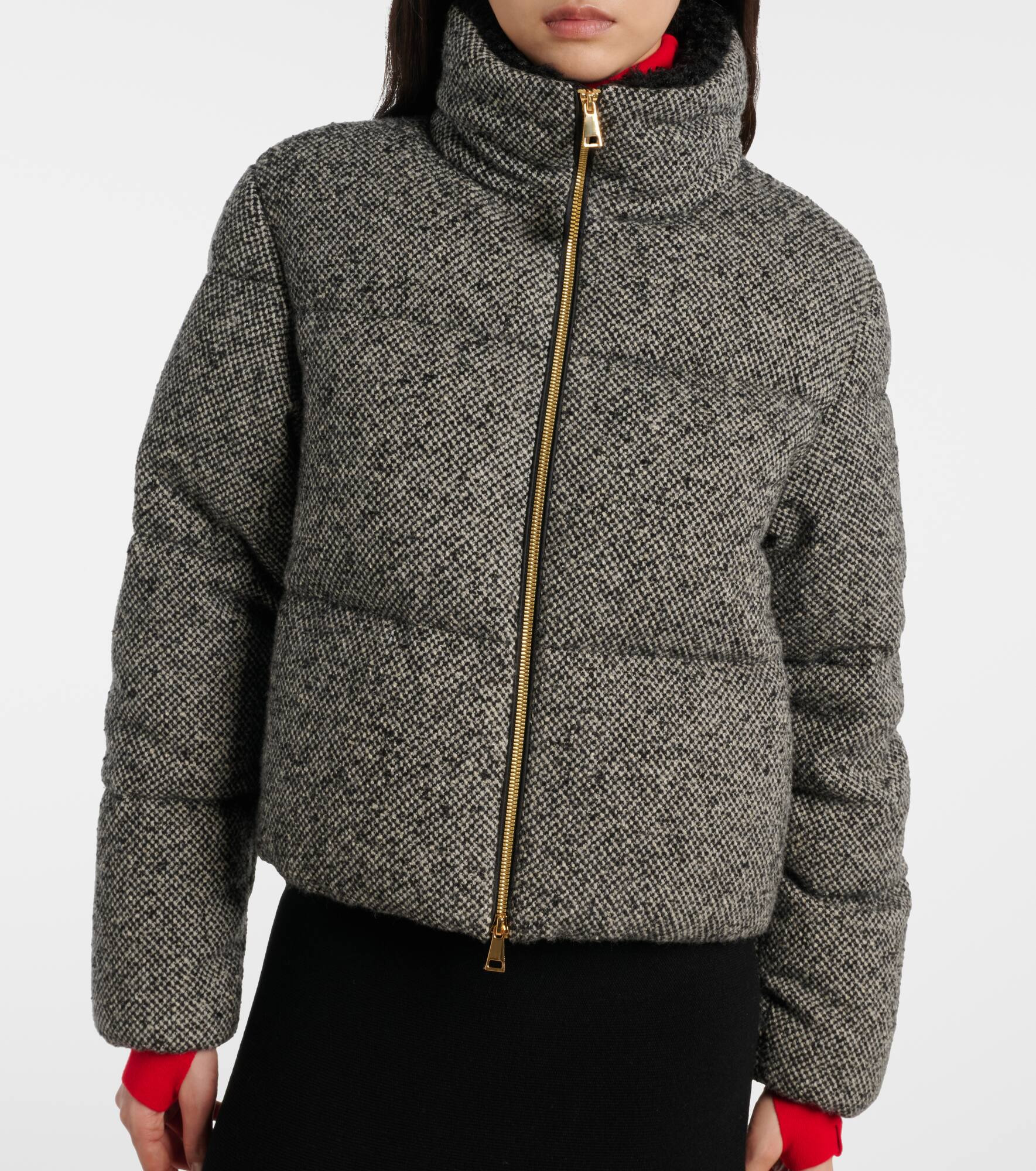 Careil bouclé wool-blend down jacket - 6