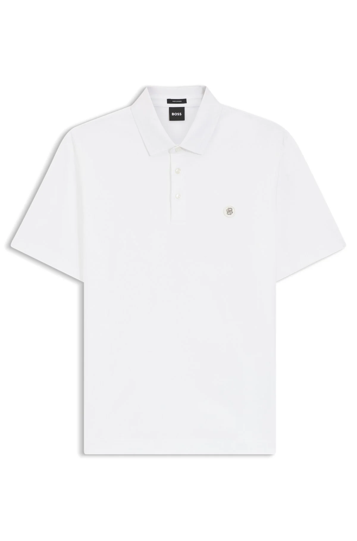 MERCERIZED-COTTON POLO SHIRT WITH DOUBLE B MONOGRAM - 1