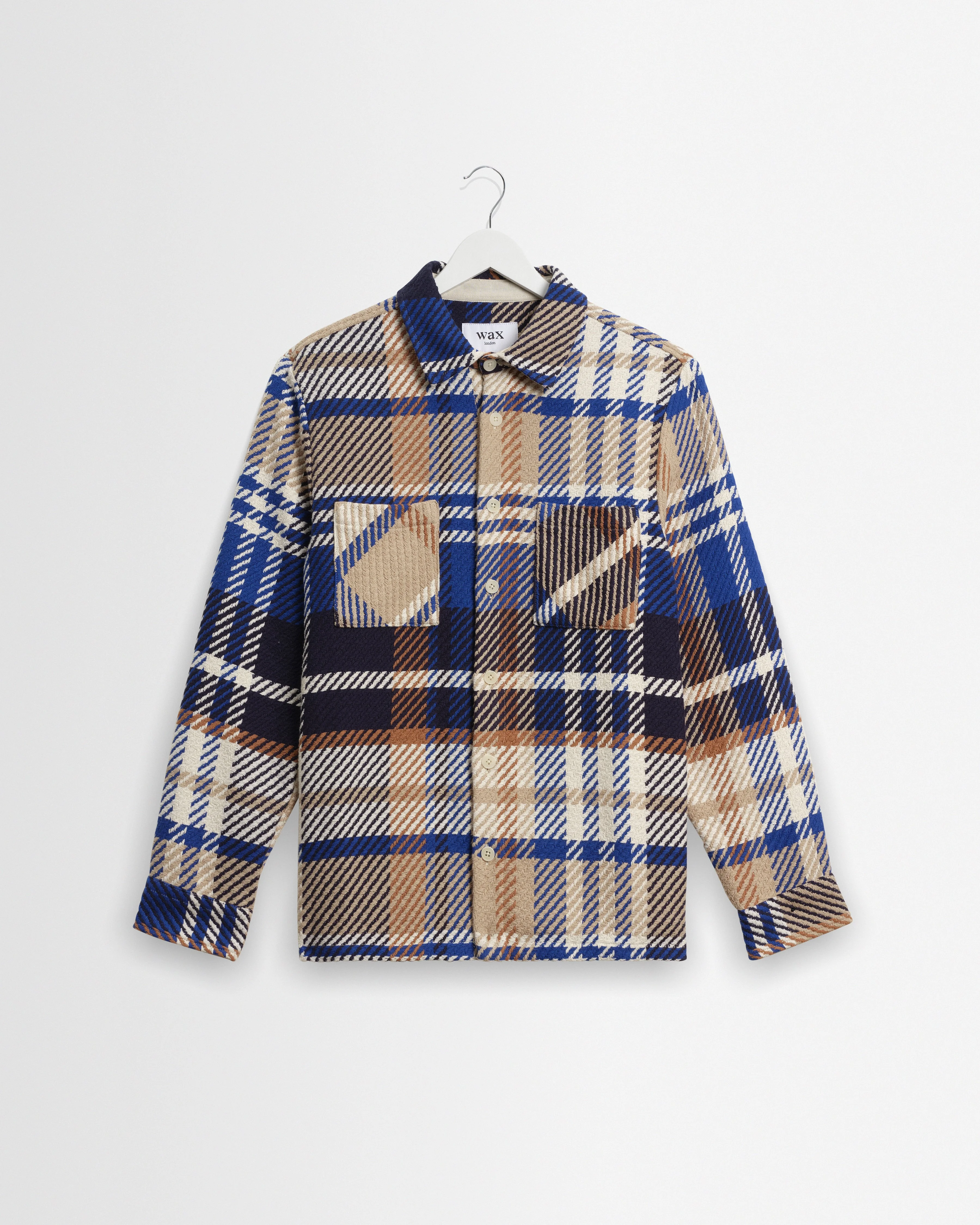 Whiting - Blue And Tan Bold Check Overshirt - 1