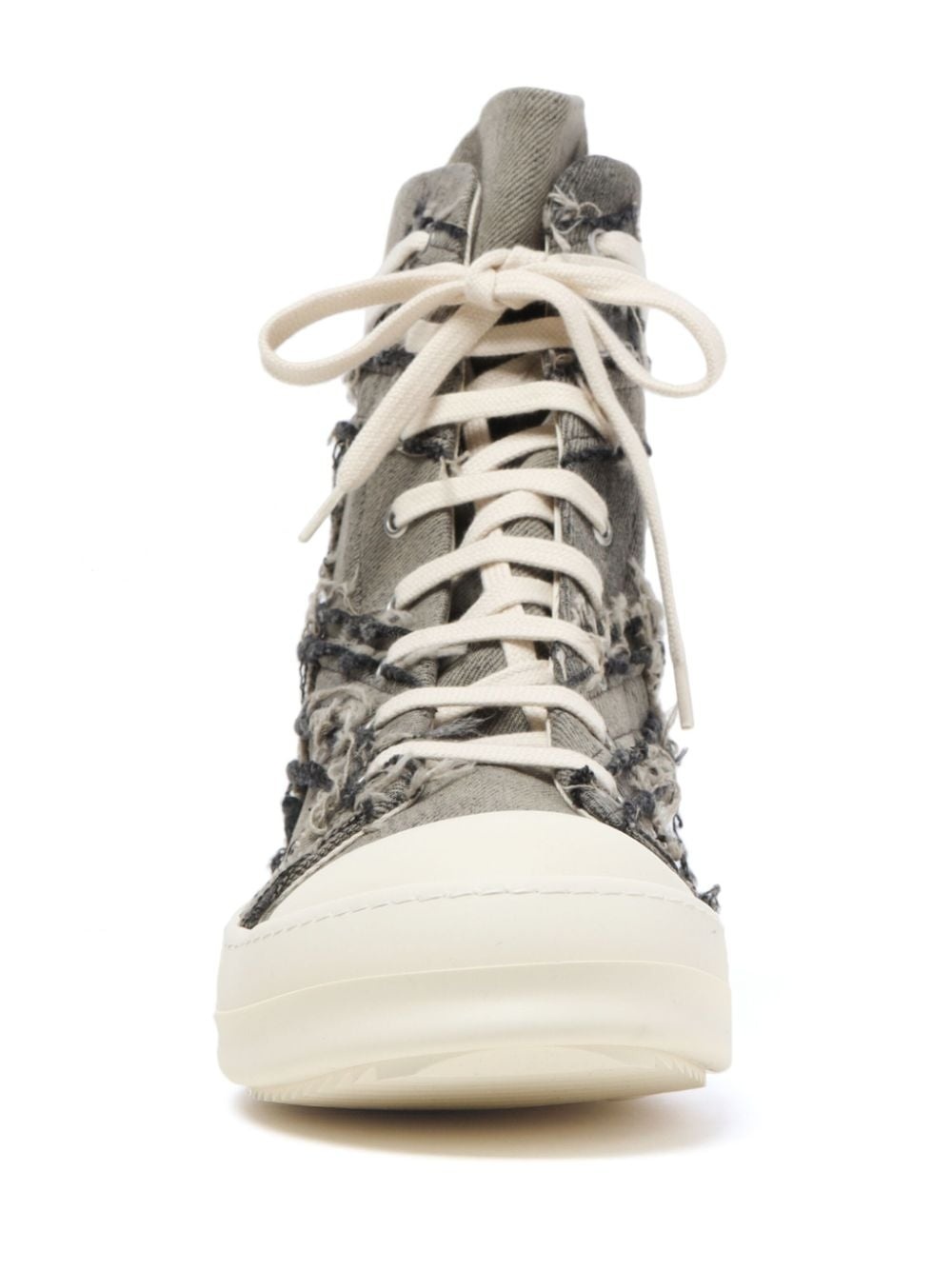 Luxor Slashed frayed-trim sneakers - 5