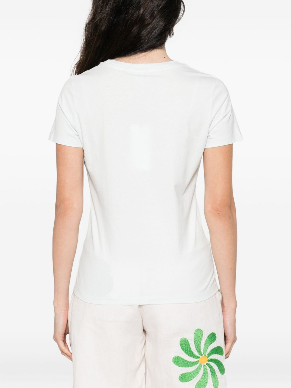 flower-print T-shirt - 4