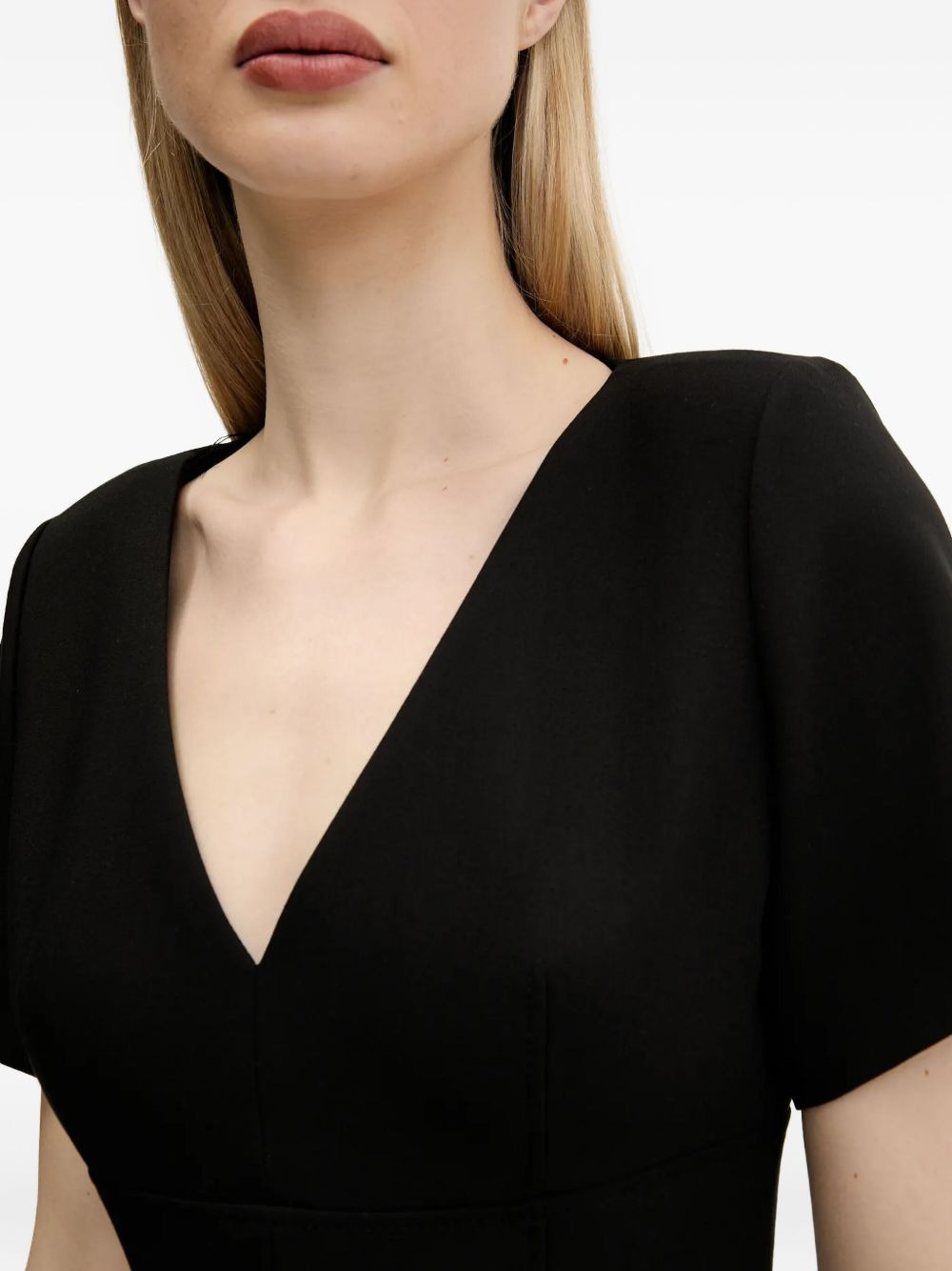 V-neck short-sleeve mini dress - 4