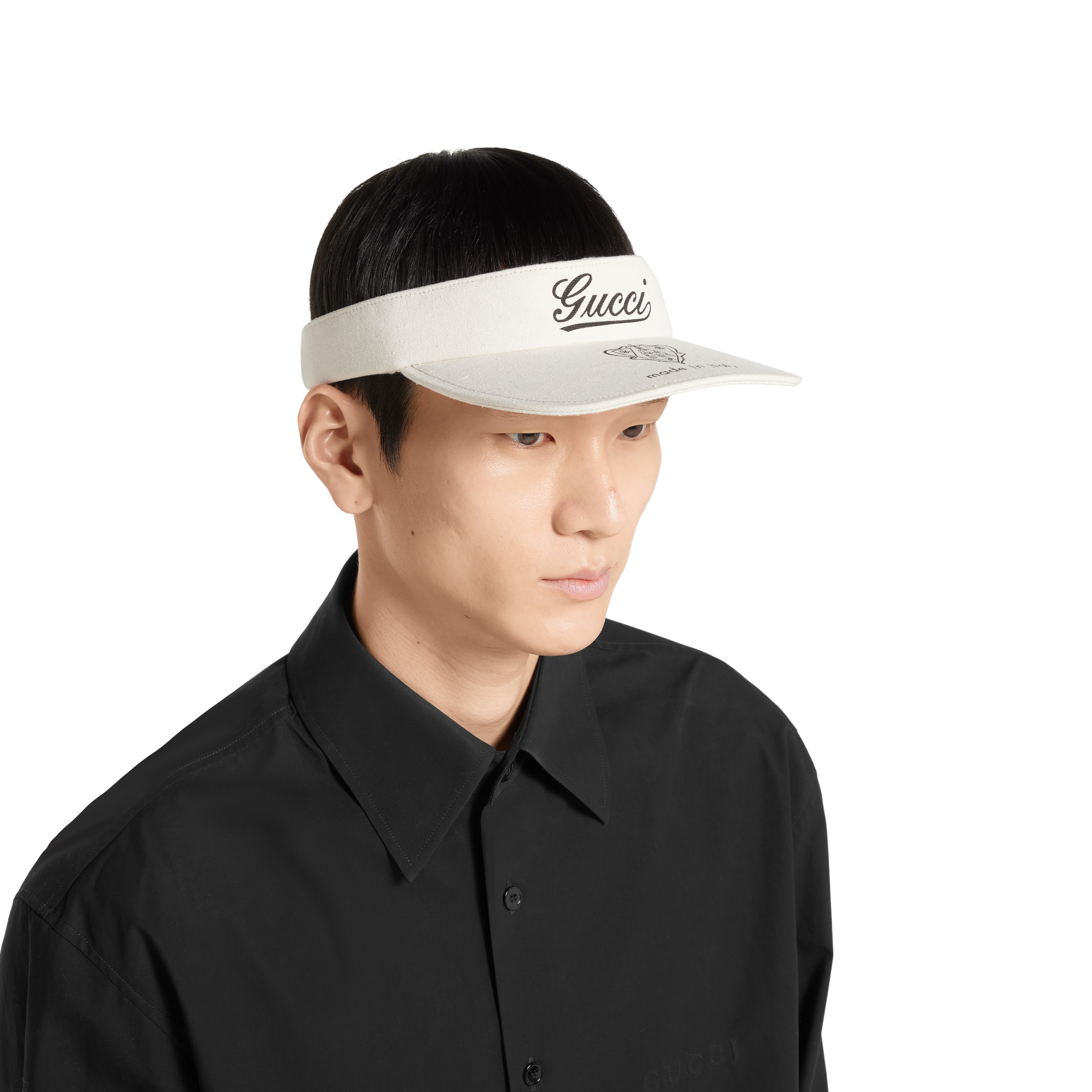 Printed cotton canvas visor - 3