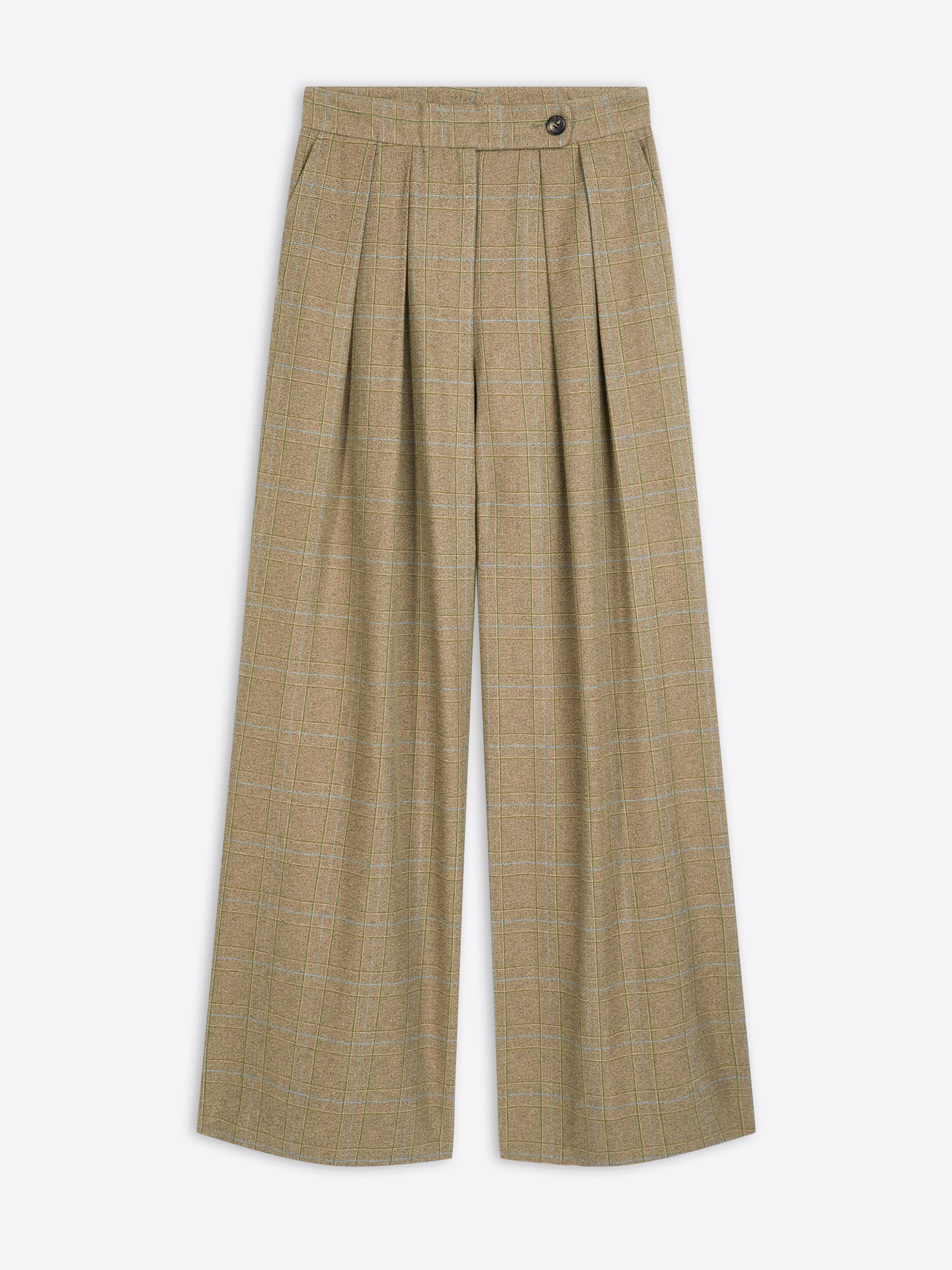 WIDE PLEATED PANTS - 1