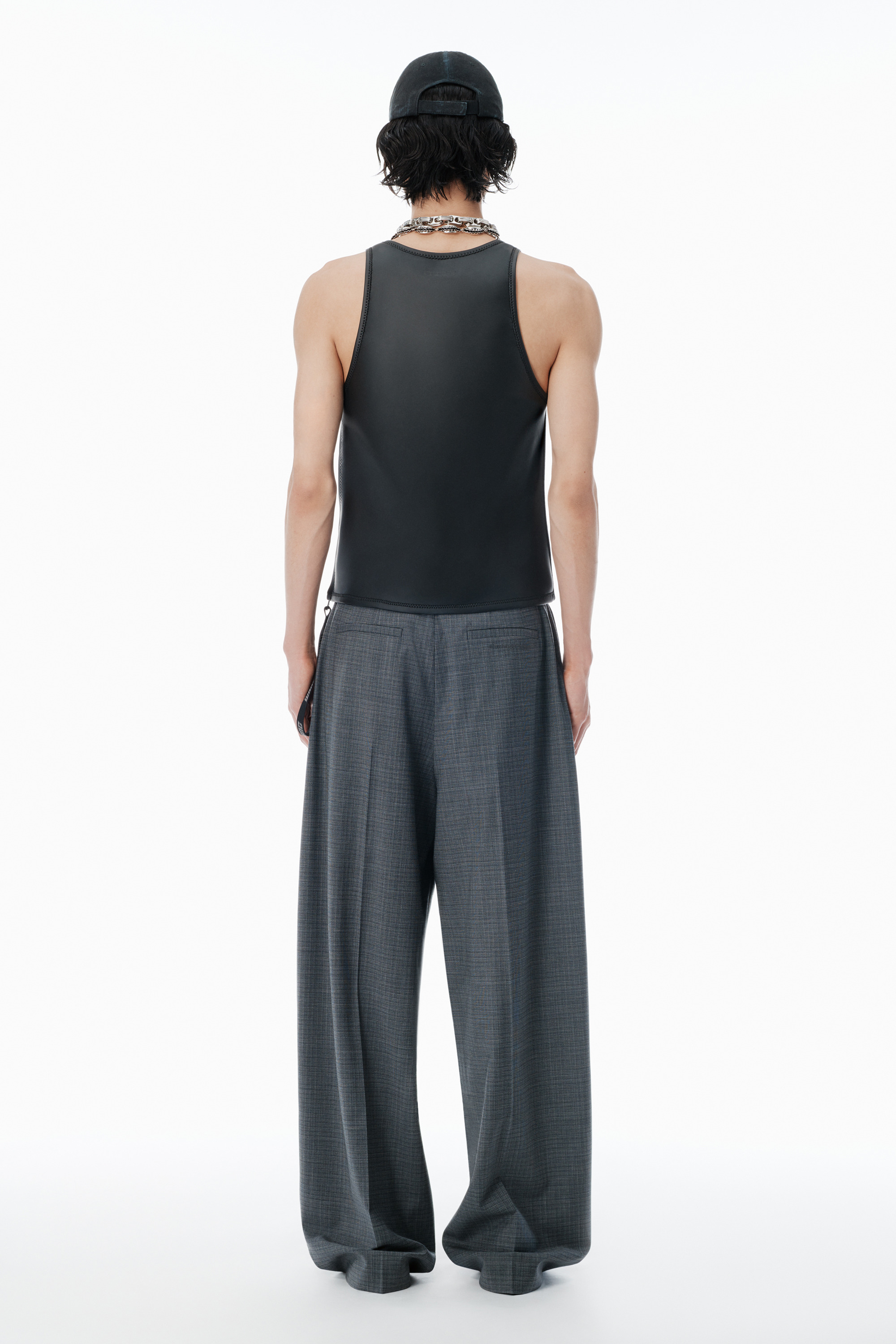 Dark Grey Wool-Blend Pants - 4