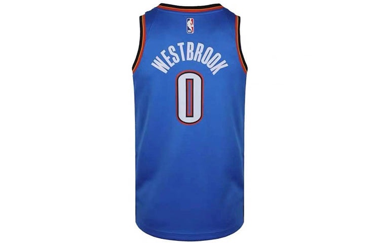 Nike MENS NBA Oklahoma City Thunder Russell Westbrook 0 Swingman Tank Blue AV4955-403 - 2