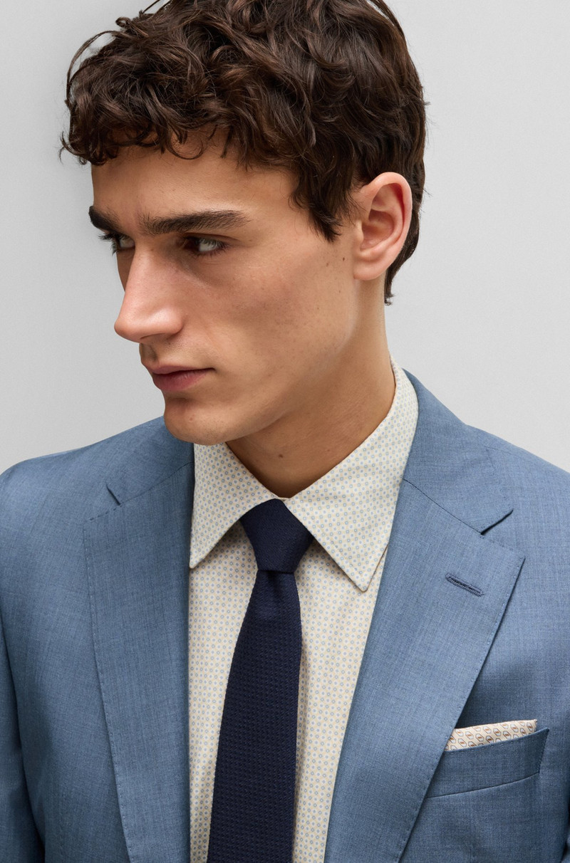 SLIM-FIT SUIT IN VIRGIN WOOL AND SILK 4