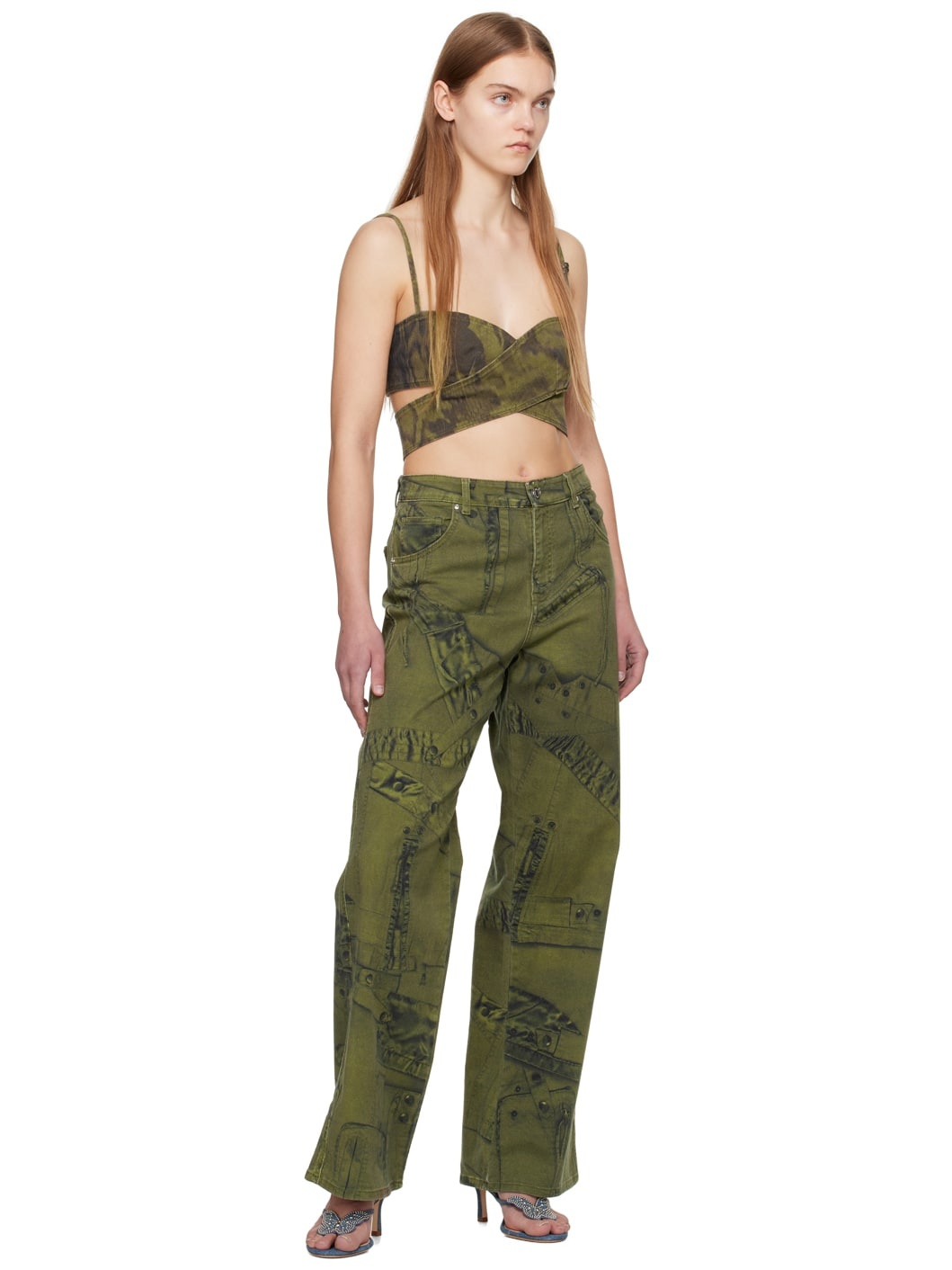 Khaki Wrap Tank Top - 4