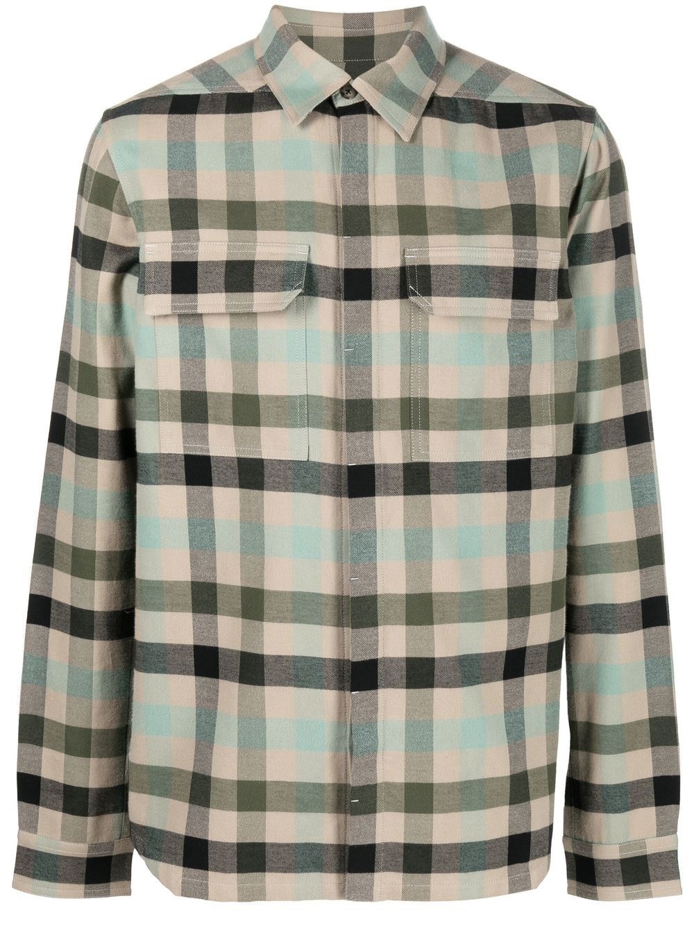 tartan-check cotton shirt - 1