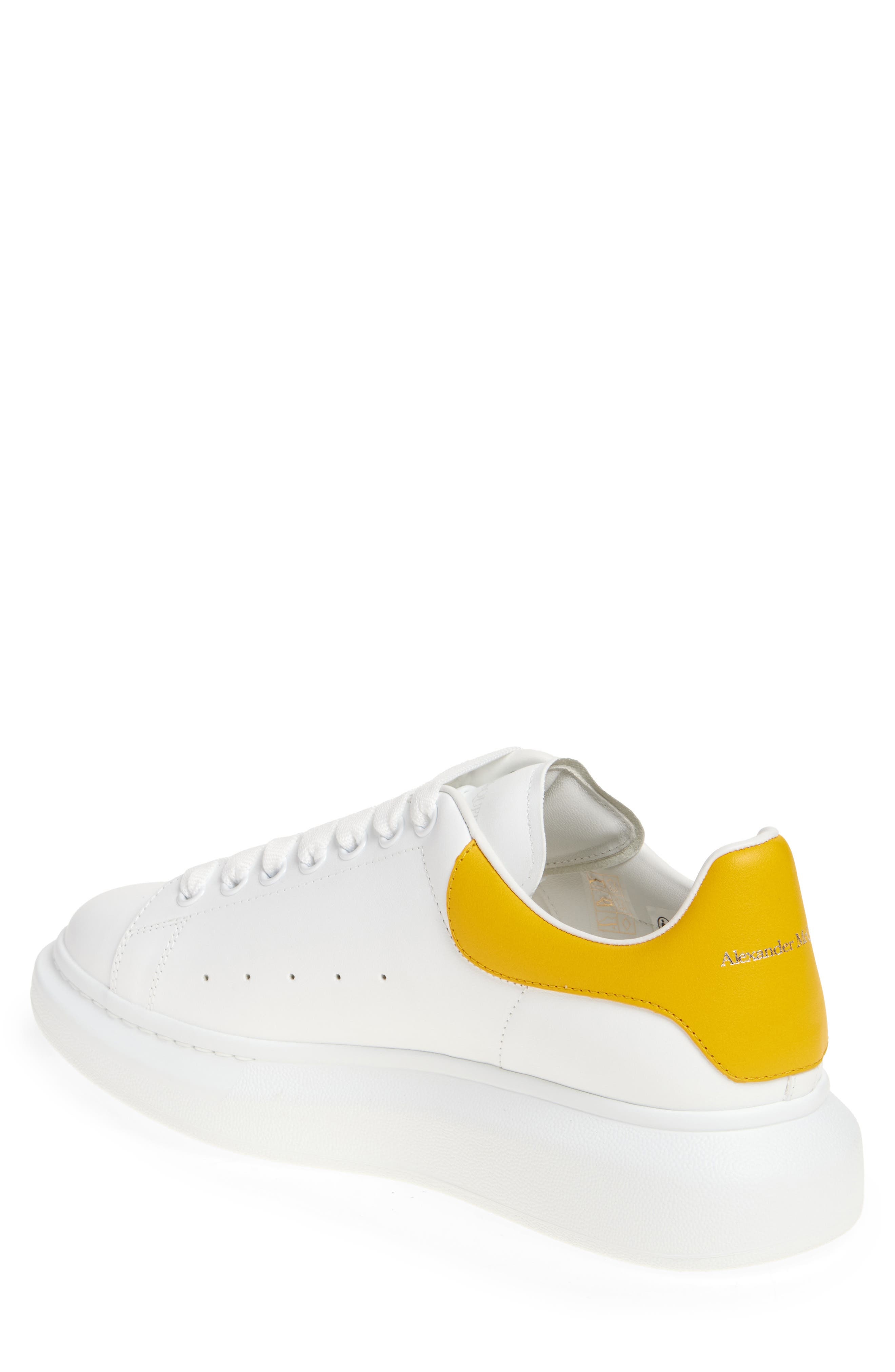McQueen Oversized Sneaker in Off White/Yellow at Nordstrom - 2