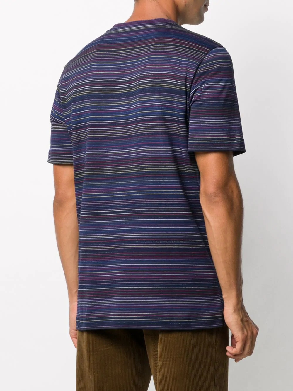 striped pattern T-shirt - 4