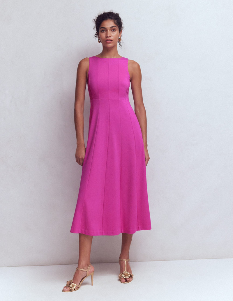 Sleeveless Ponte Midi Dress-Passion Flower 5