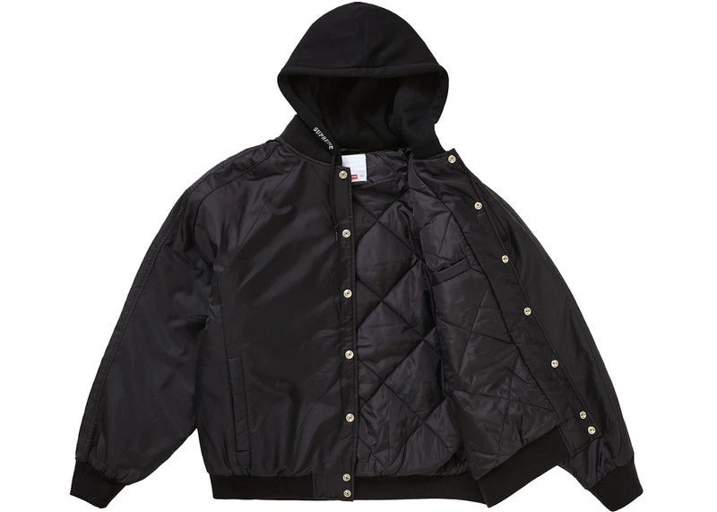 Supreme Supreme Hooded Stadium Jacket Black outlook