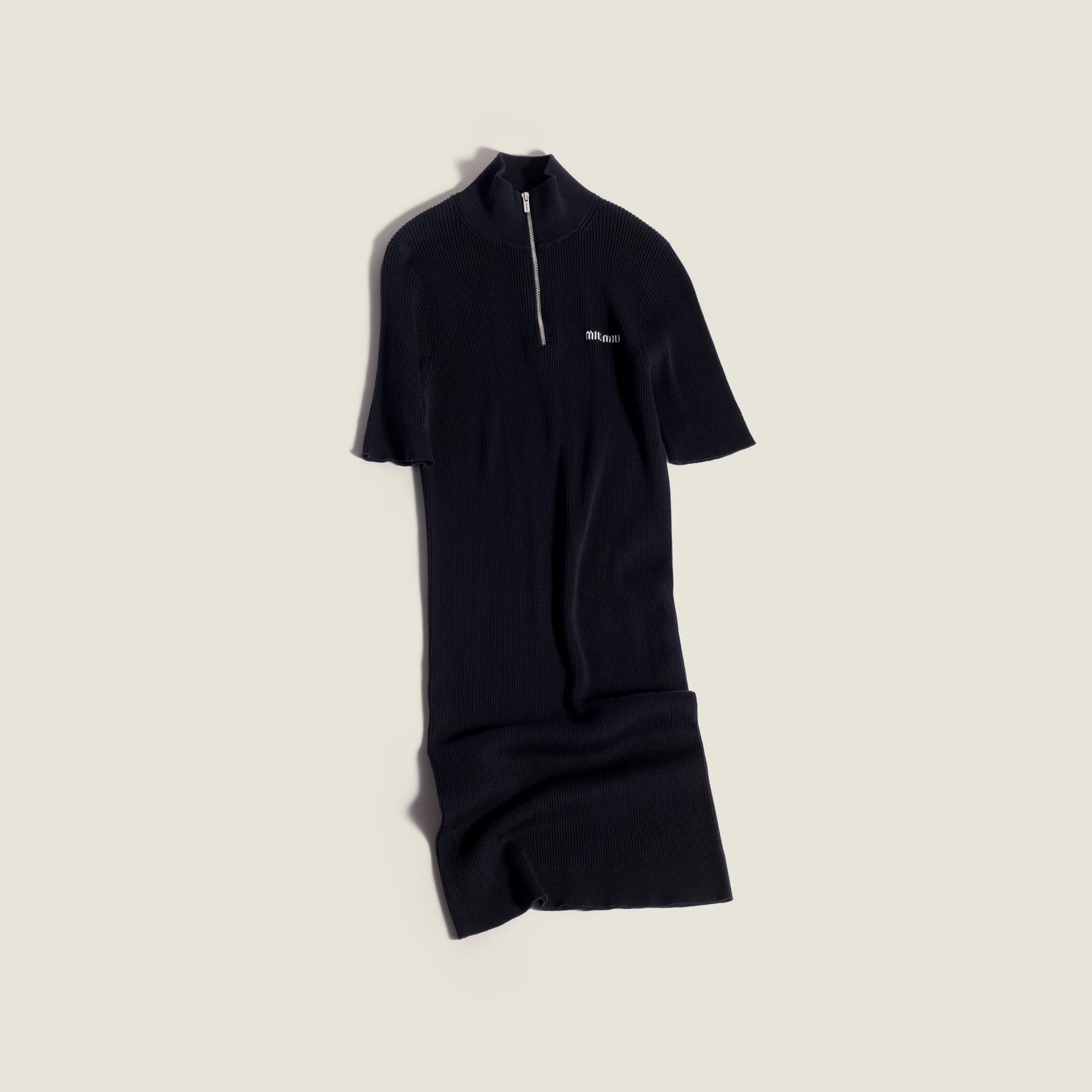 Ribbed knit cotton dress - 1