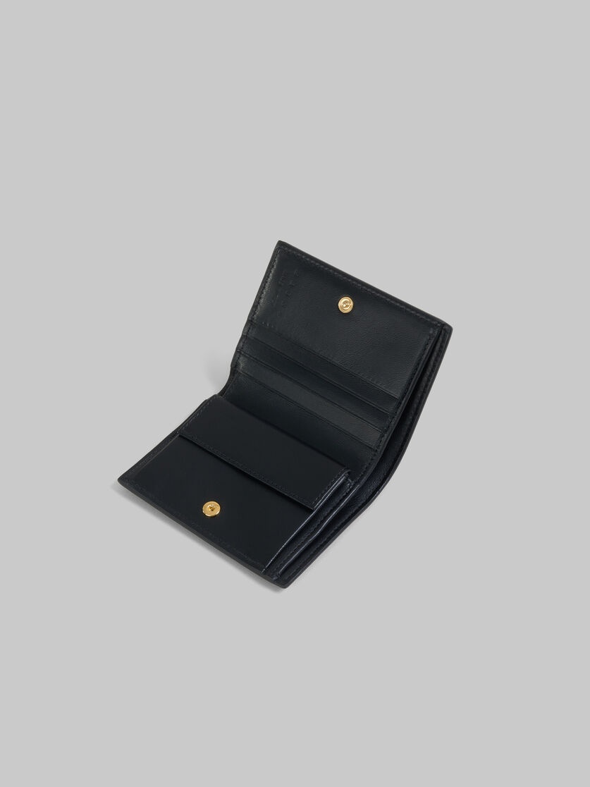 BLACK BI-FOLD WALLET WITH MARNI MENDING EMBROIDERY - 4