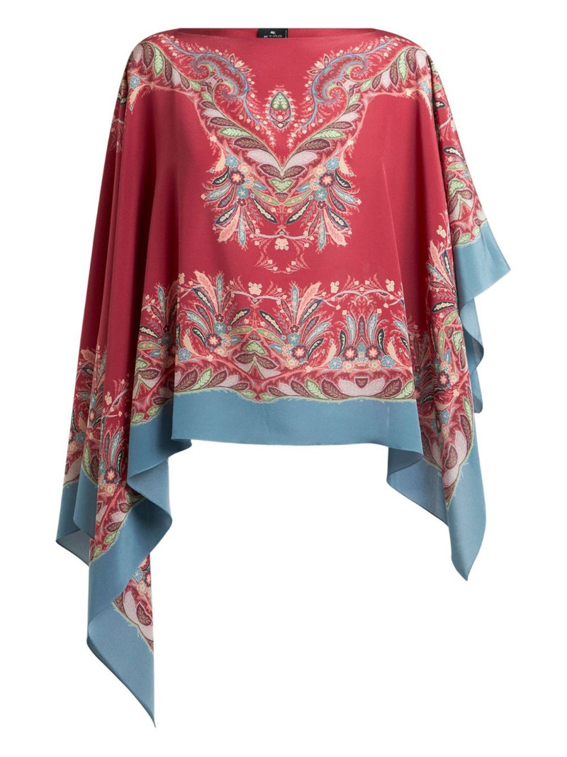 paisley-print asymmetric blouse 1