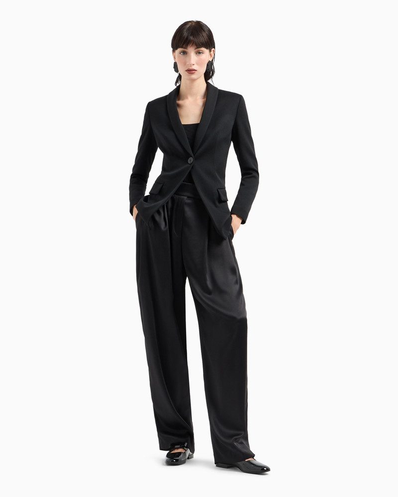 GIORGIO ARMANI ASV crew-neck jumper in viscose and cashmere jacquard jersey outlook