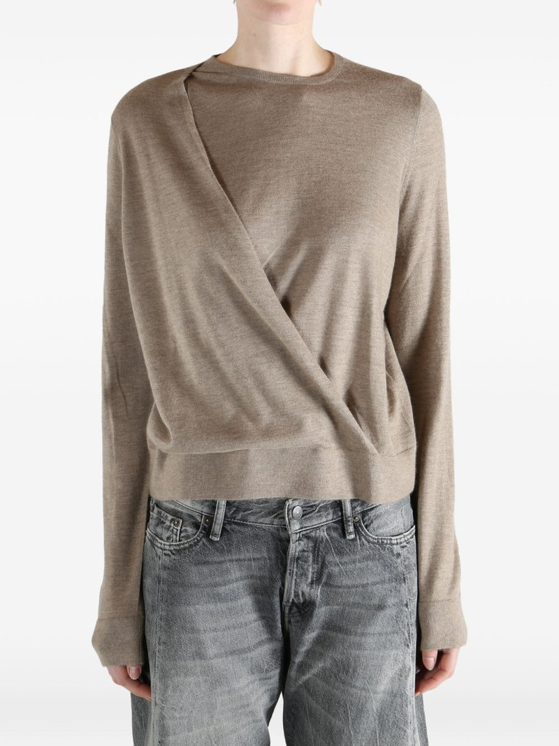 UMA WANG x 1436 wrap-effect sweater outlook