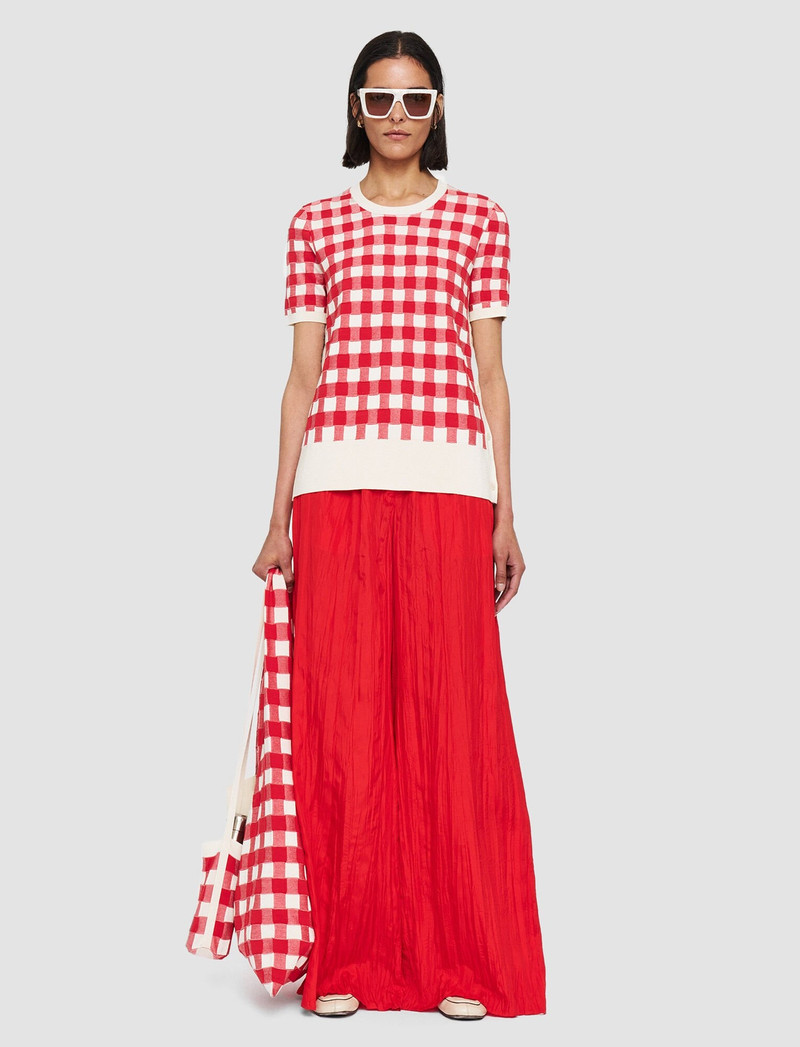 JOSEPH Vichy Jacquard Knitted Top outlook