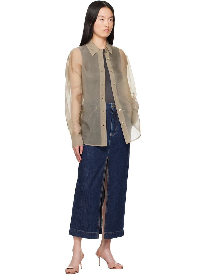 DARKPARK Blue Erika Denim Midi 스커트 outlook