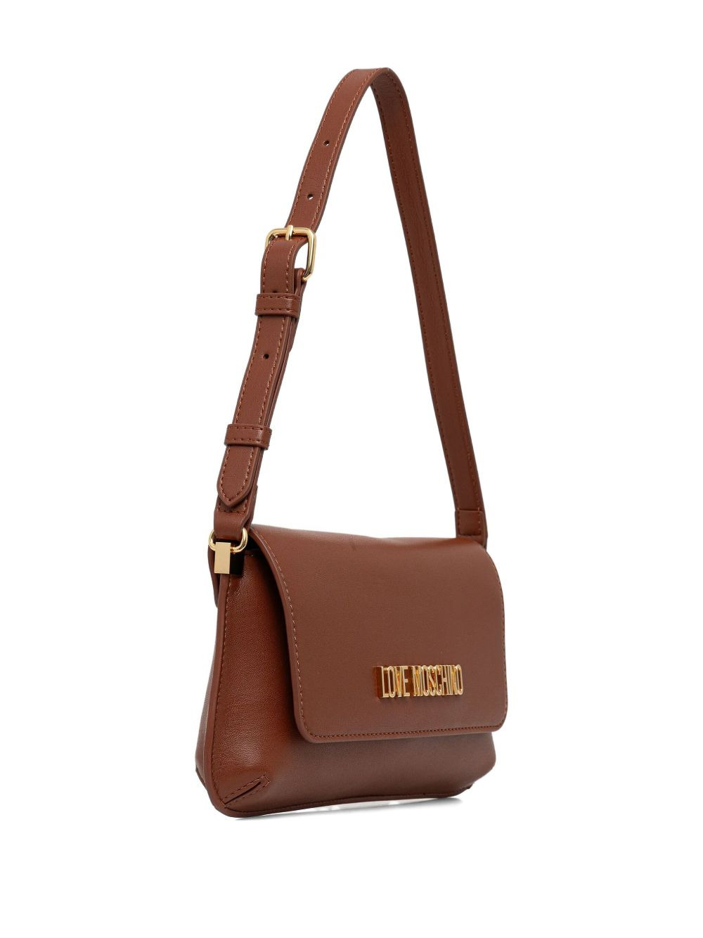 logo flap shoulder bag - 3