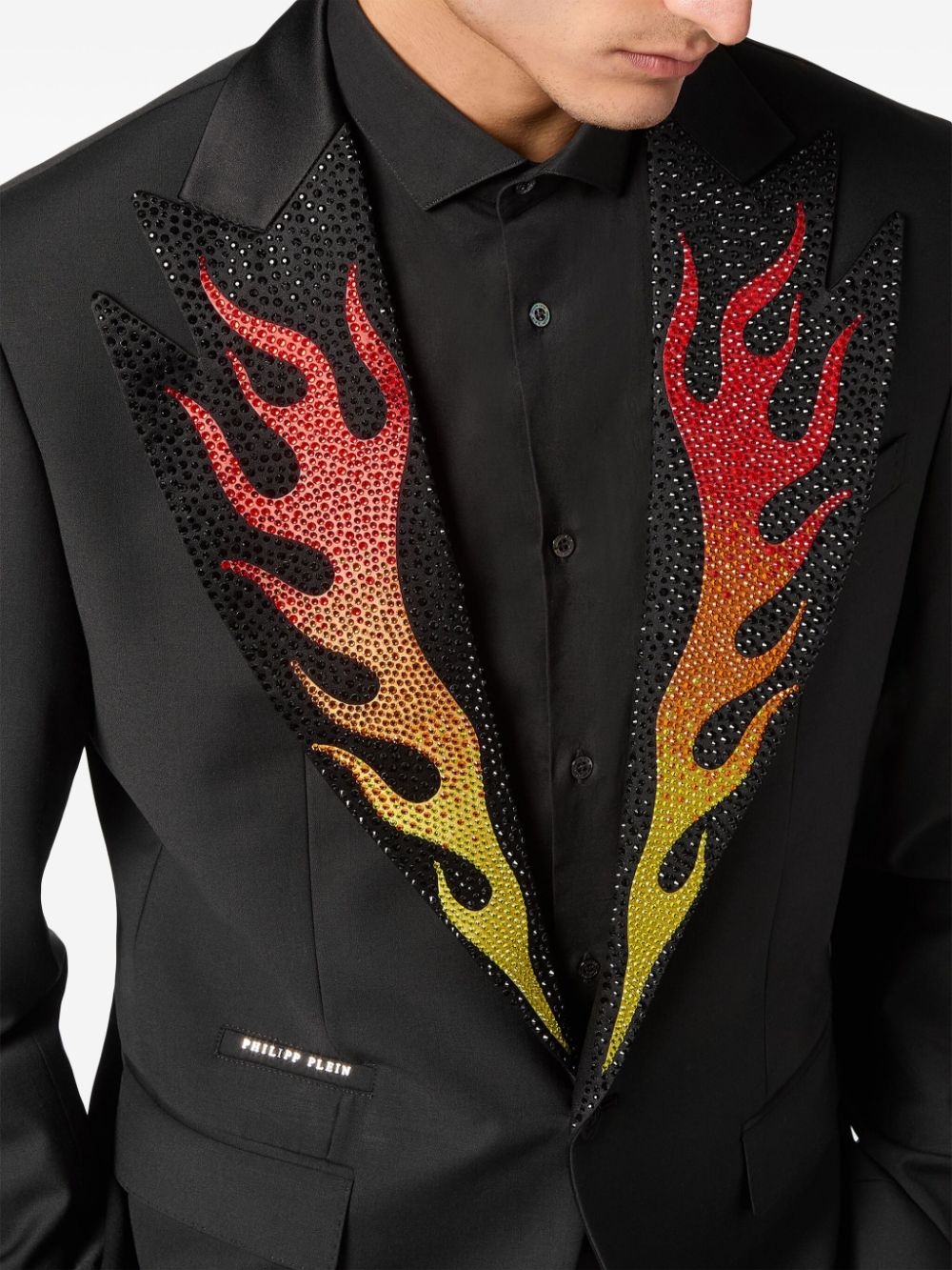Flame single-breasted blazer - 5
