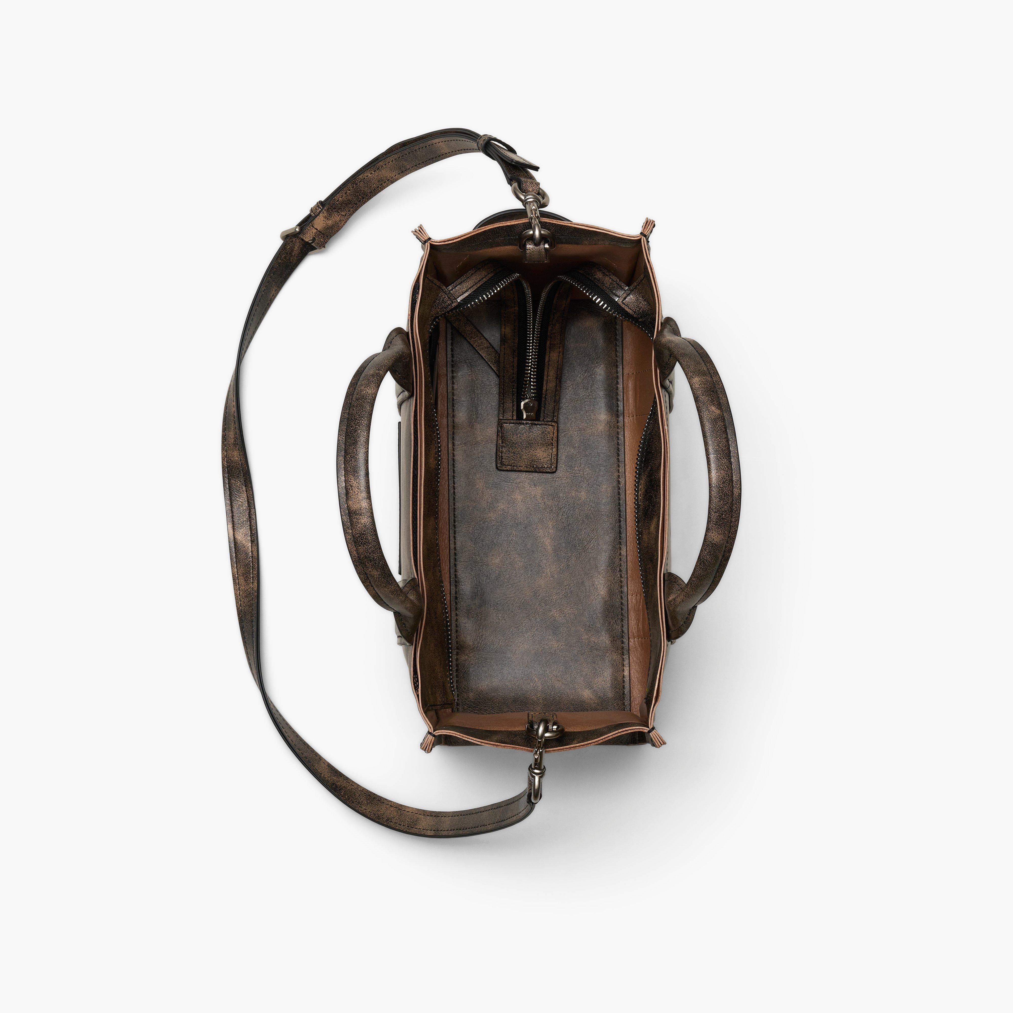 THE DISTRESSED LEATHER MEDIUM TOTE BAG - 7