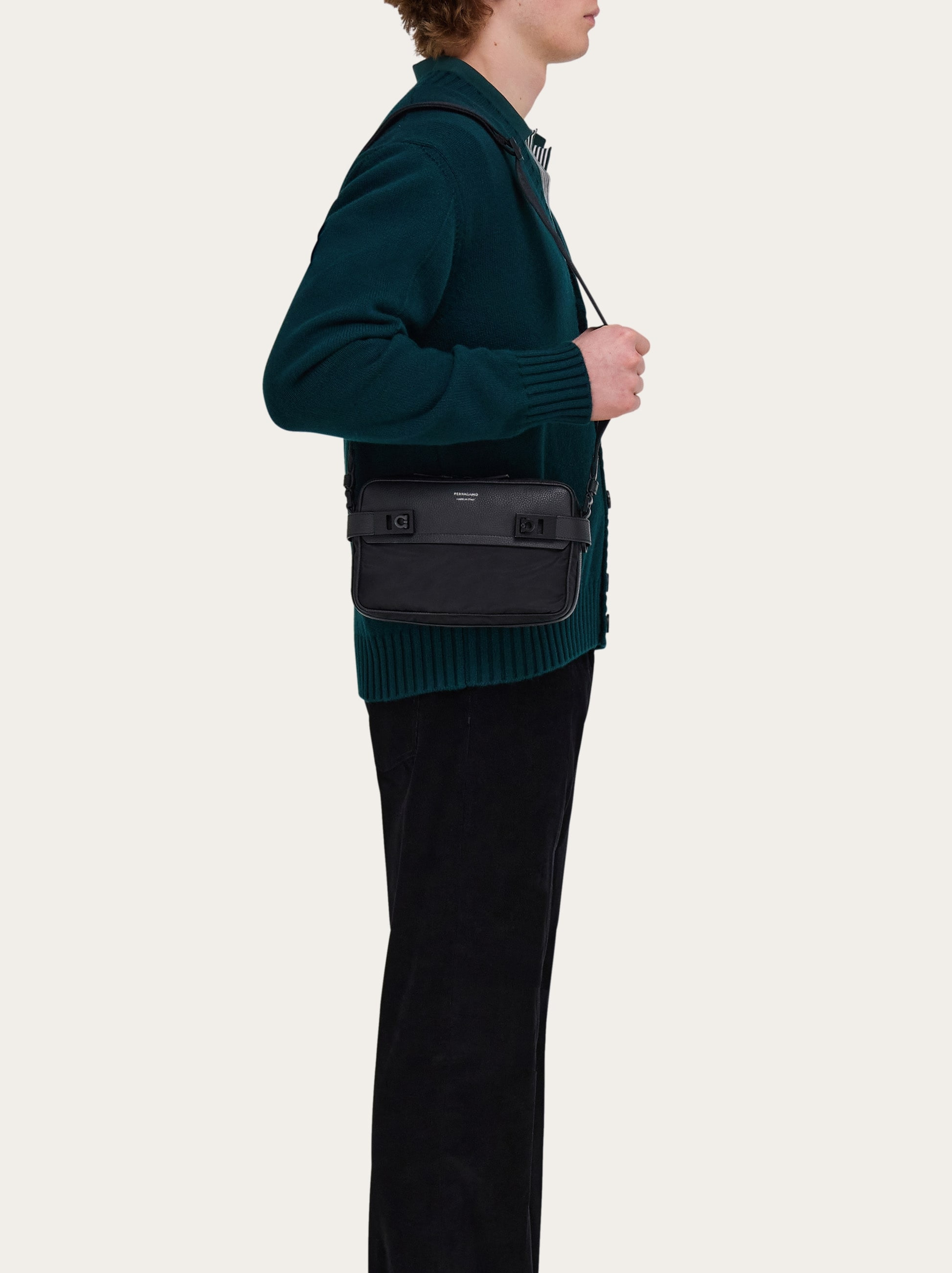 Crossbody bag with Gancini buckles - 2