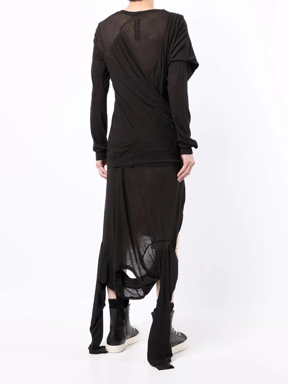 gathered twisted T-shirt - 4