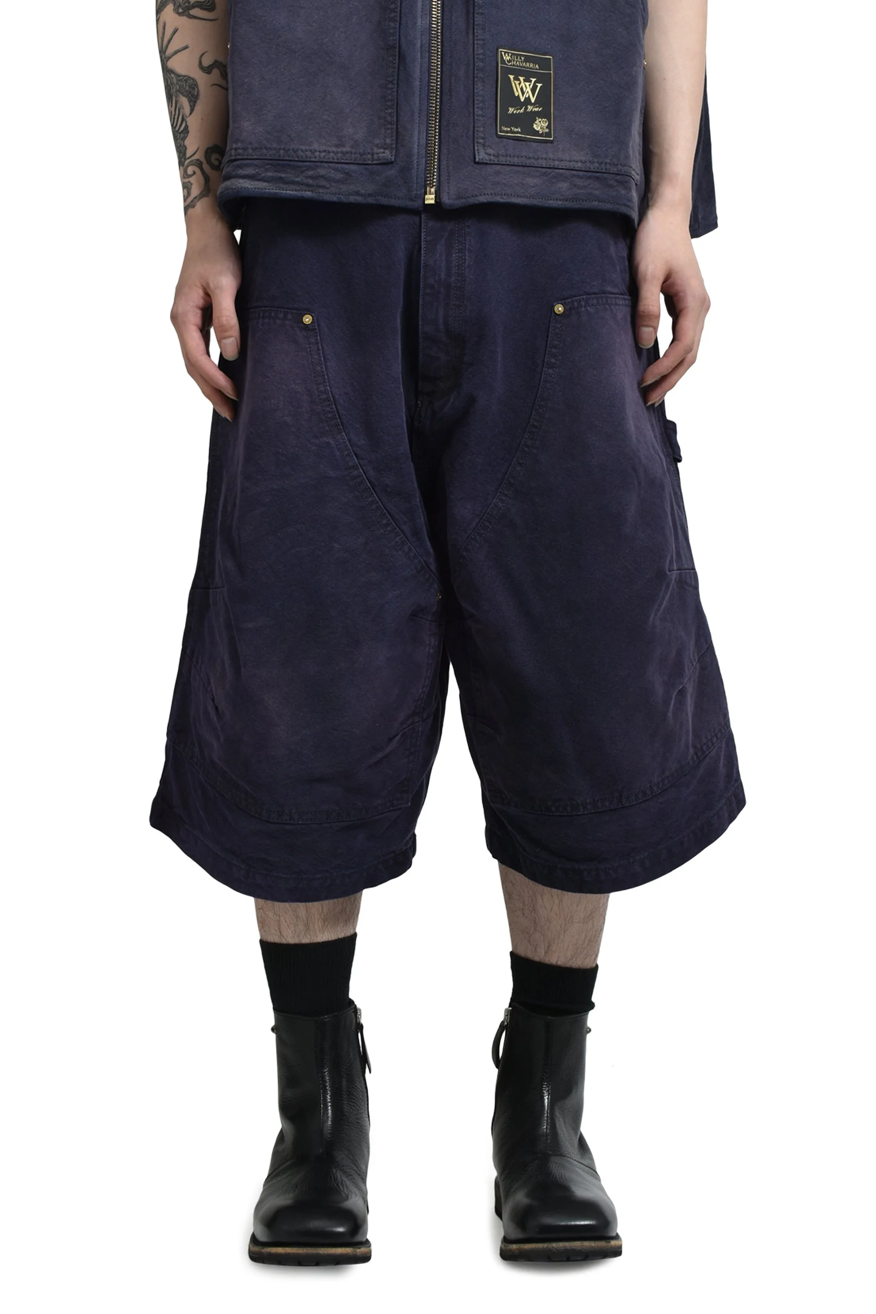 STOCKTON DOUBLE KNEE SHORT / PEACOAT - 1