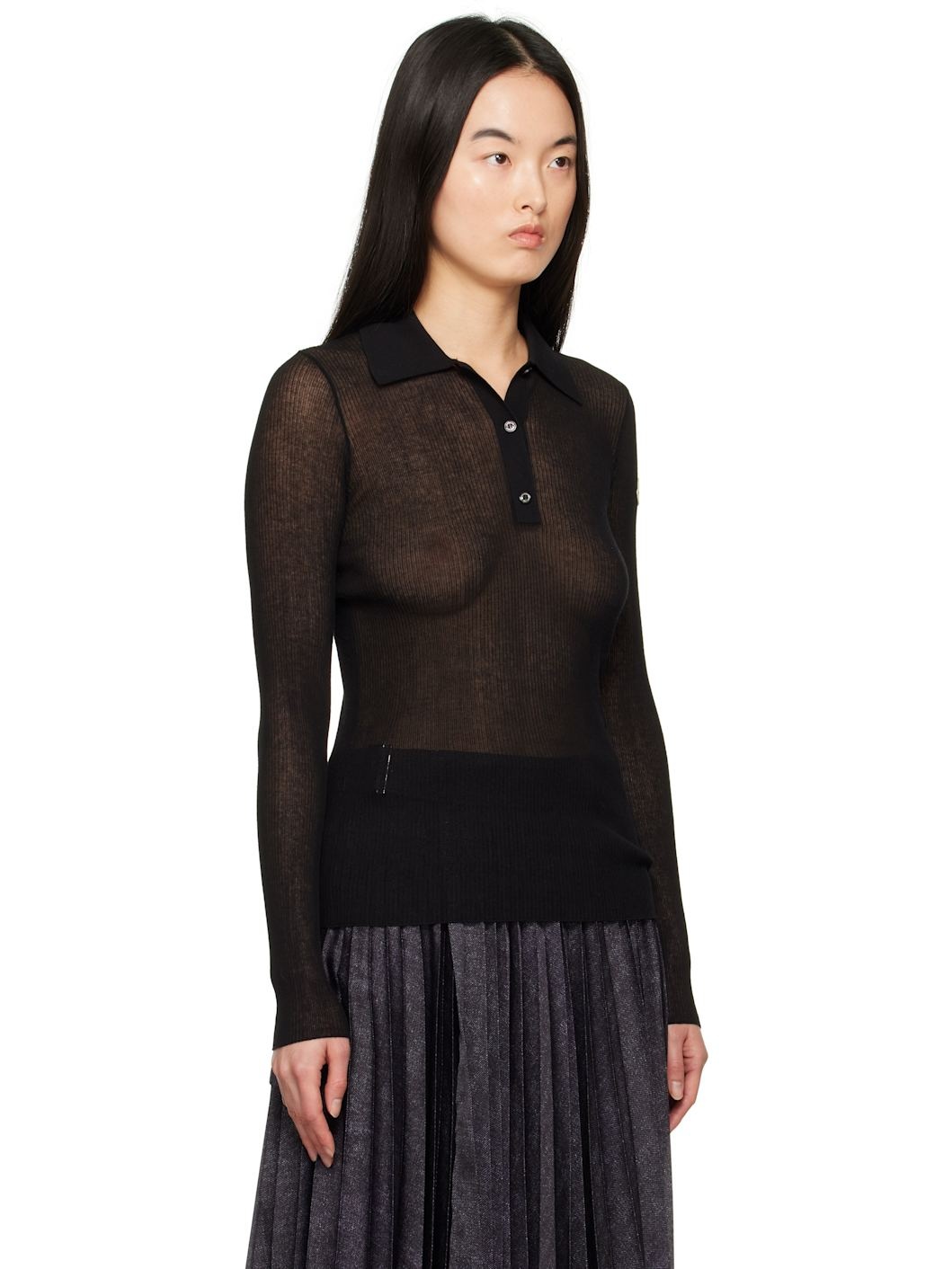 Black LS Polo - 2