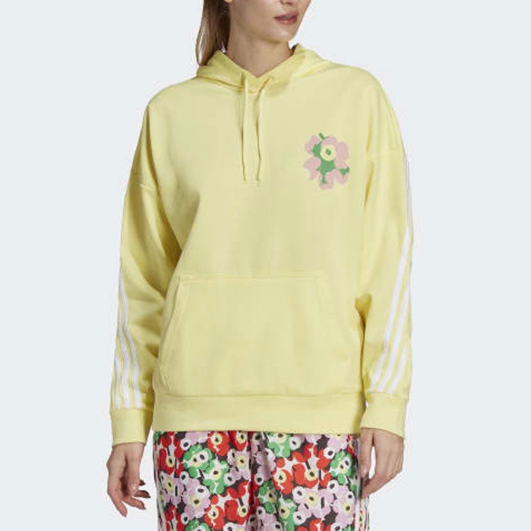 (WMNS) adidas X Marimekko Hoodie 'Yellow' HC4186 - 2