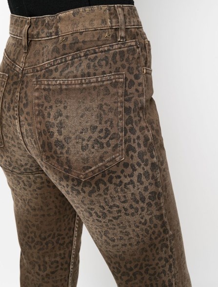 animal print jeans - 4