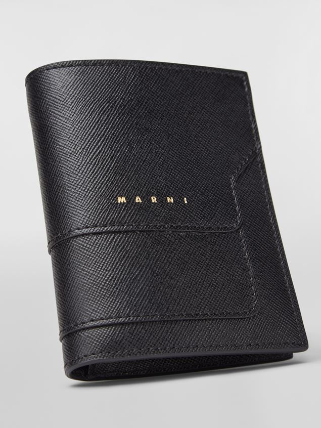 BLACK SAFFIANO CALFSKIN BI-FOLD WALLET - 4