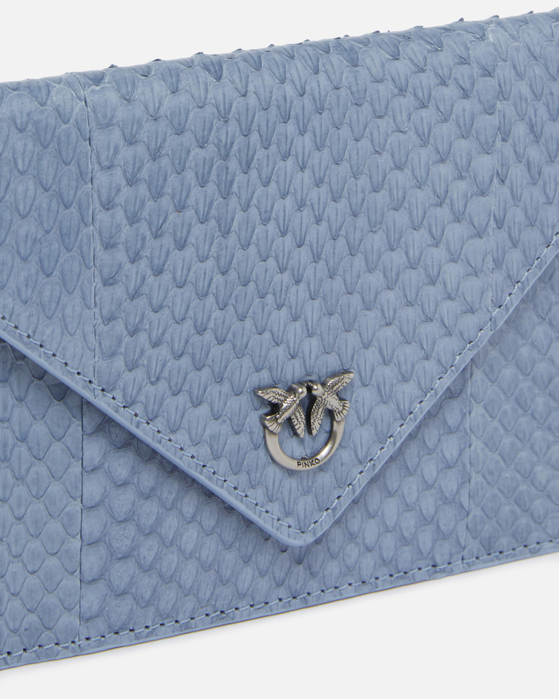 SMALL SHINY REPTILE POUCH PINKO GALLERIA 3