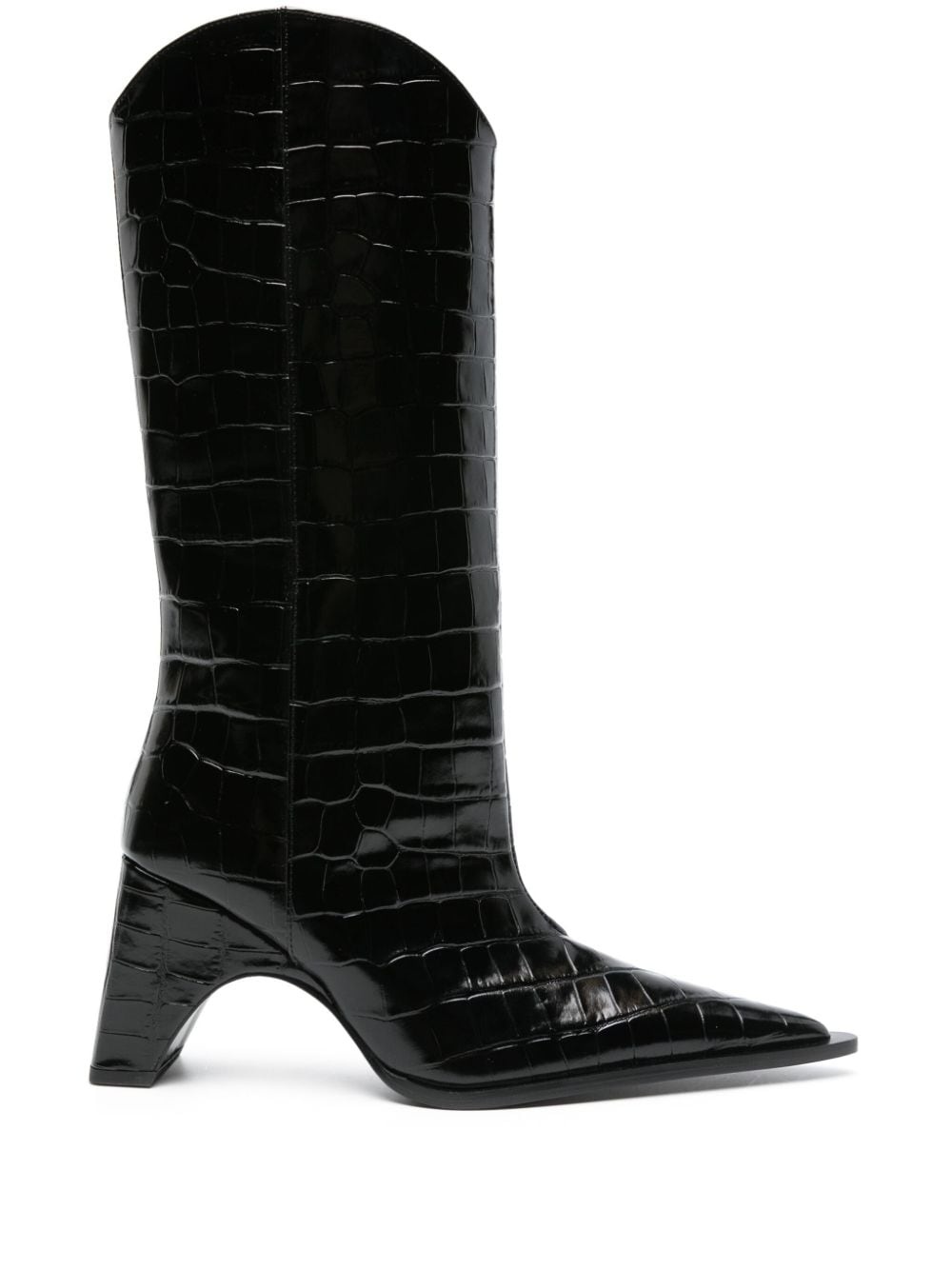 Crocodile Bridge 80mm leather boots - 1