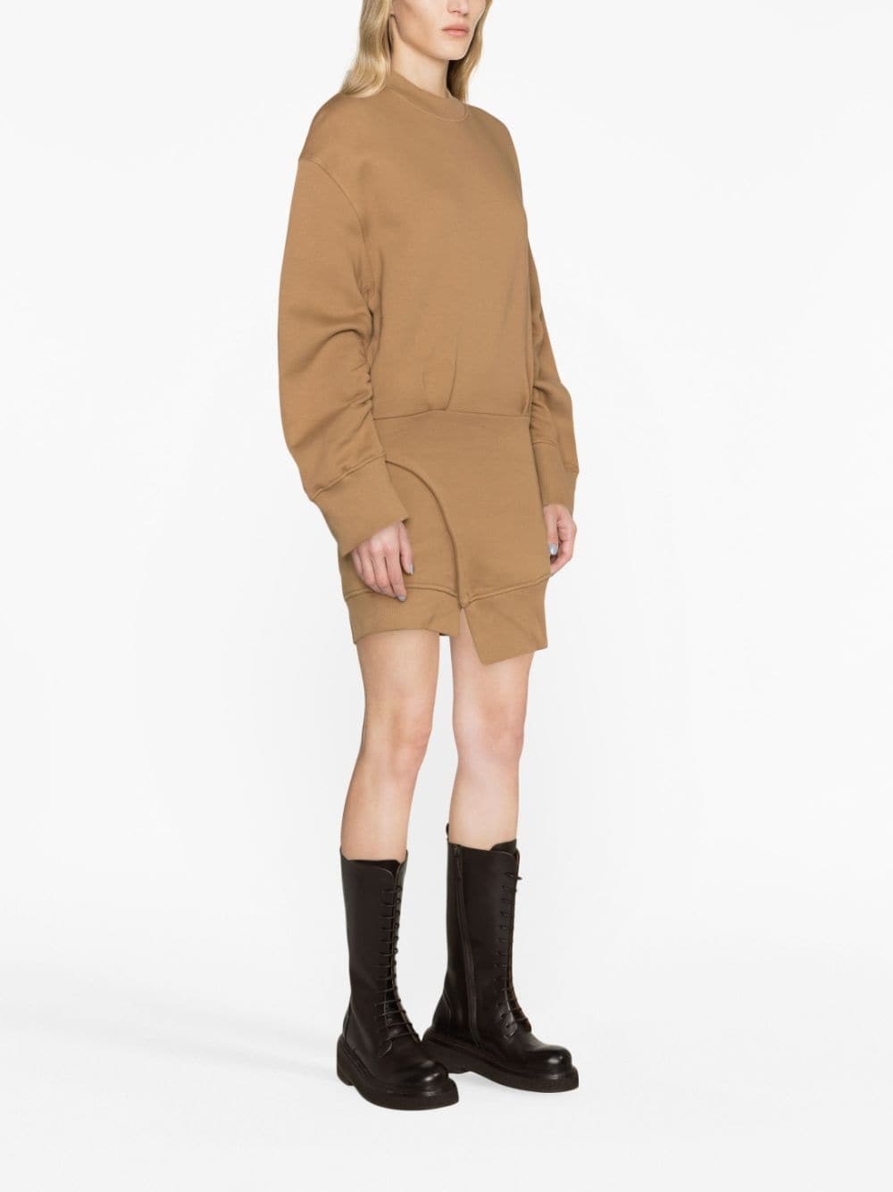 Ivory cotton sweatshirt dress - 4