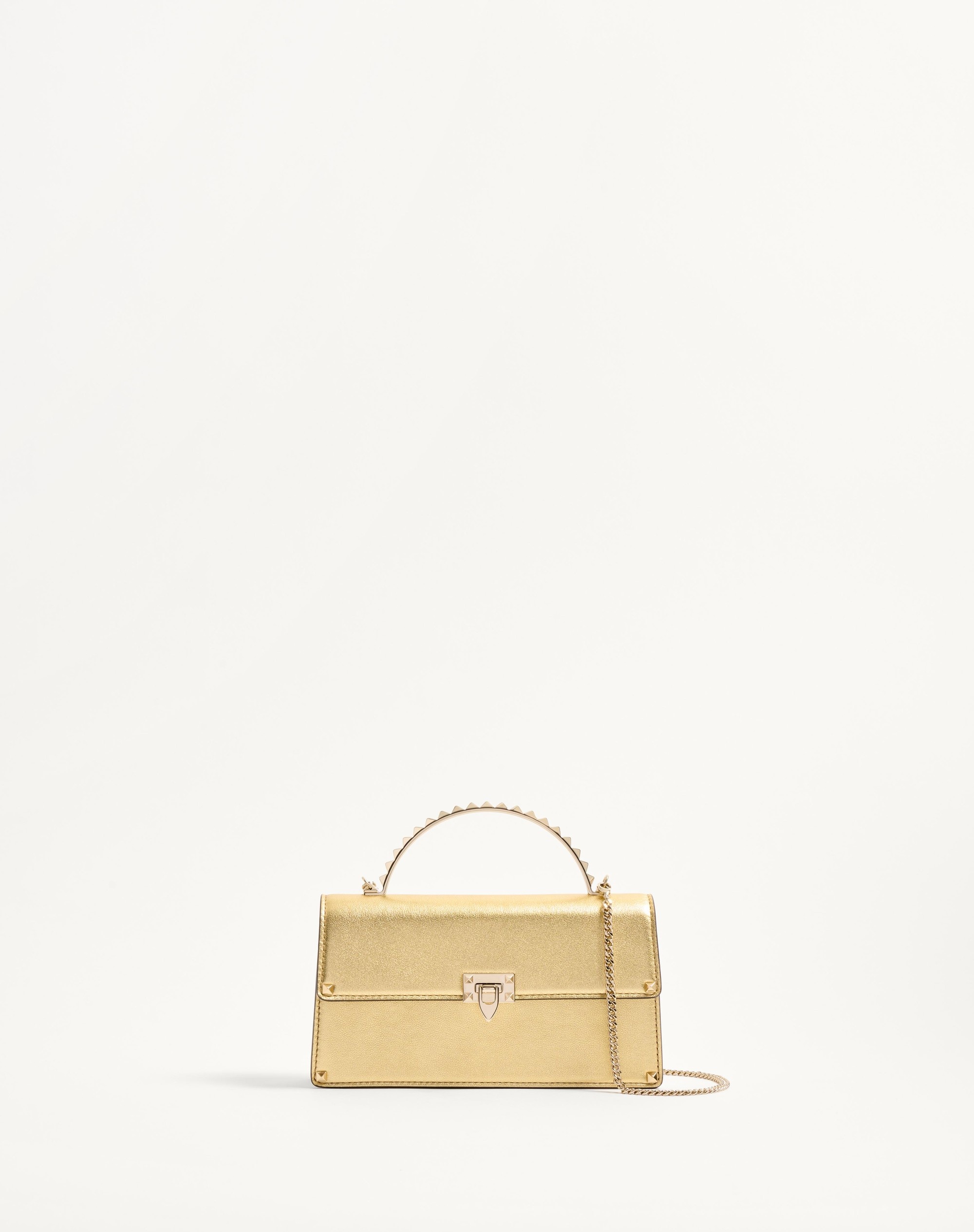 ROCKSTUD MINI LAMINATED CALFSKIN HANDBAG - 1