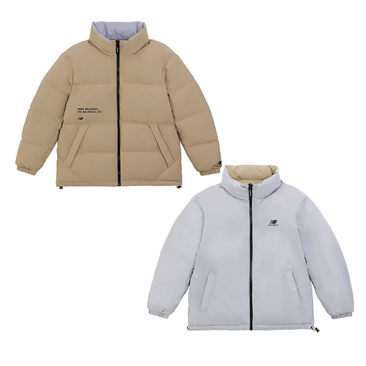 New Balance Logo Warm Down Jacket 'Grey Khaki' 5PC44273-BEI - 5