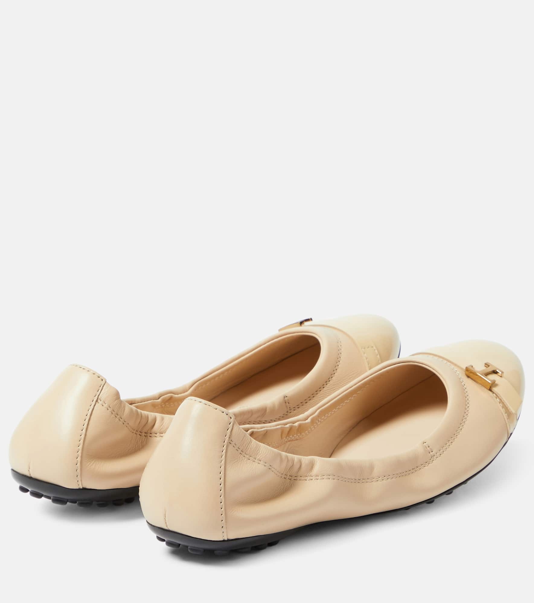 Leather ballet flats - 3