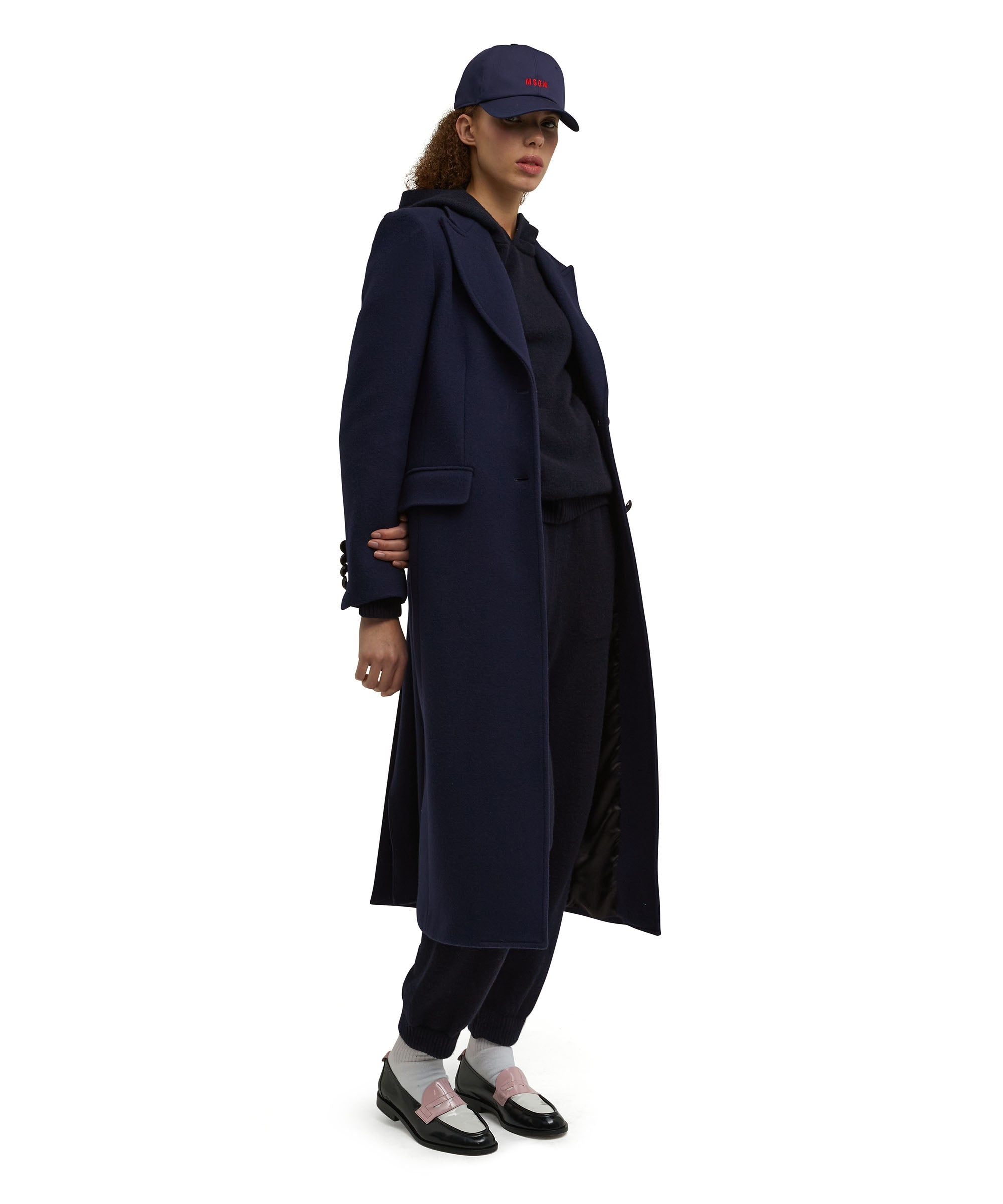 "MSGM Signature Cashemre blend" hooded sweatshirt - 5