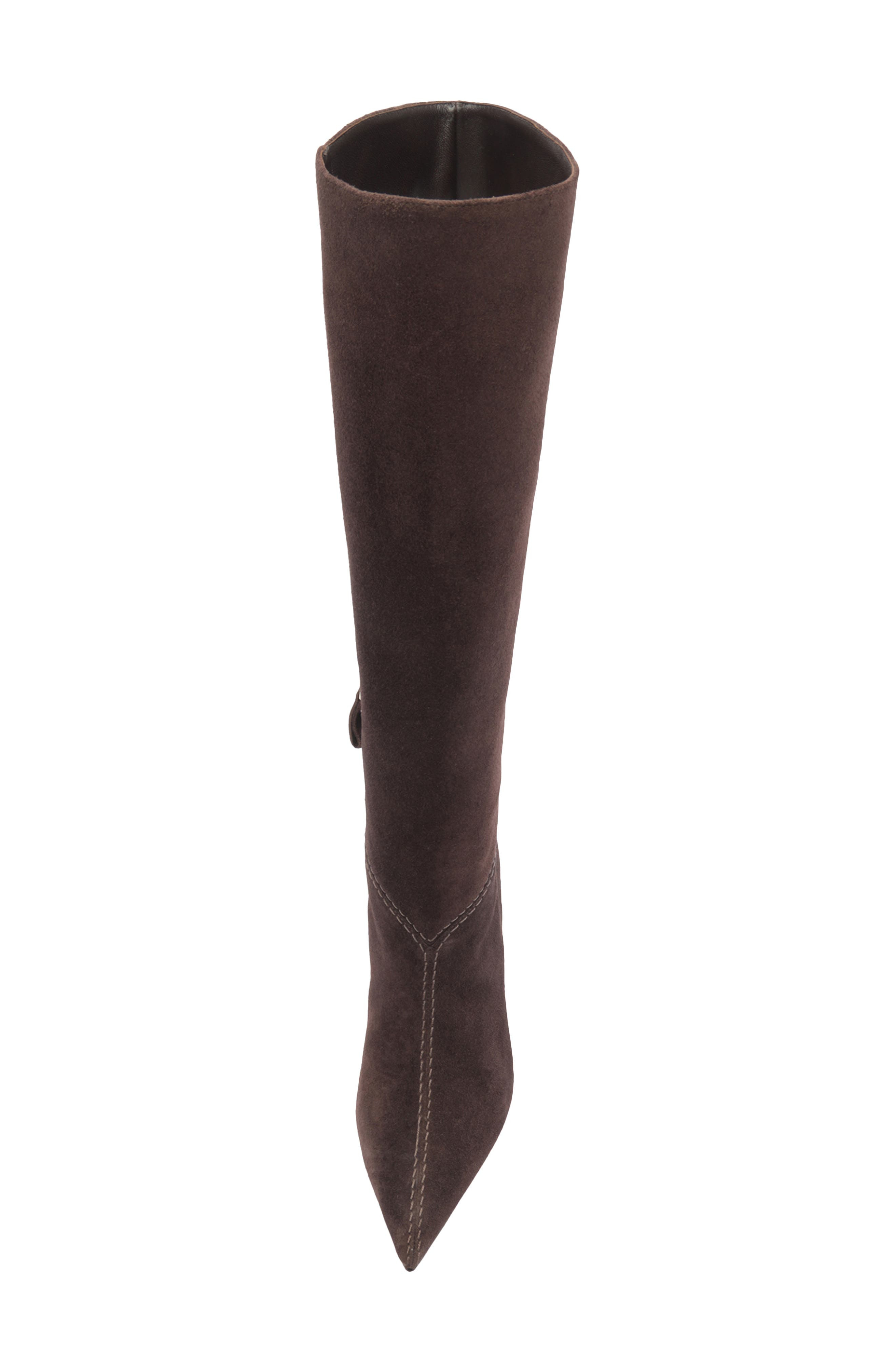 Alexandre Birman Malva Pointed Toe Knee High Boot in Dark Brown at Nordstrom - 5