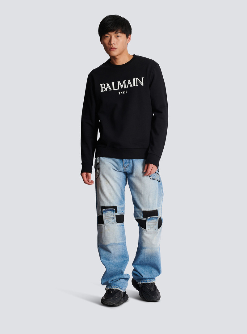 Balmain Sweatshirt with rubber Roman Balmain logo outlook