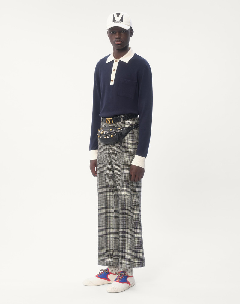 Valentino LONG-SLEEVED COTTON POLO SHIRT outlook