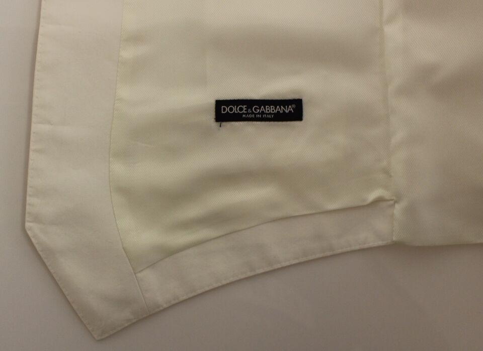 Dolce & Gabbana White Cotton Silk Blend Dress Vest Blazer - 6