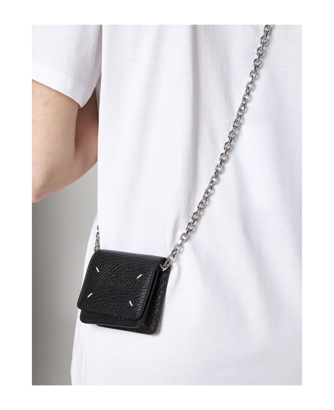 Small Leather Chain Wallet Bag - 2