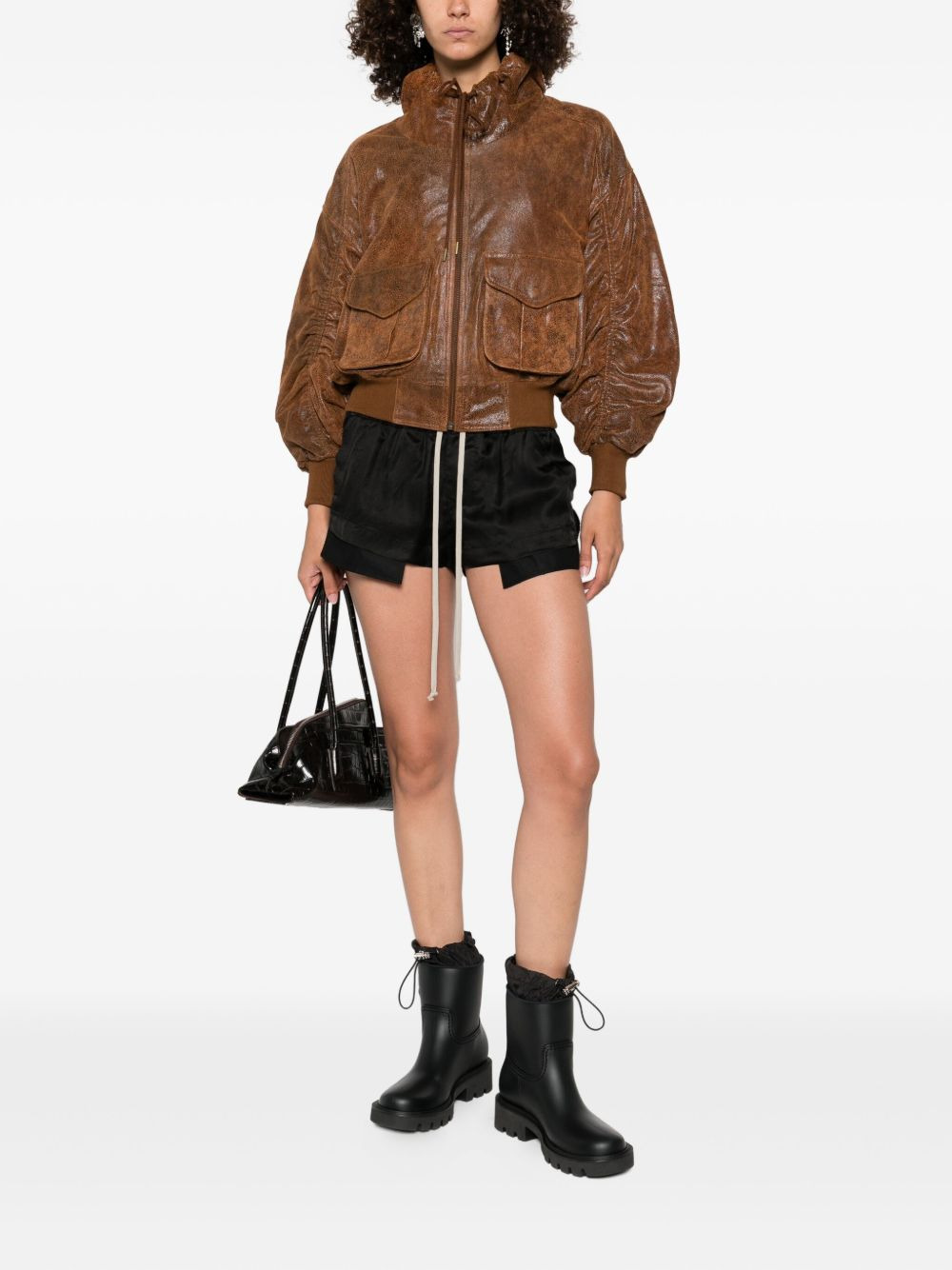 leather bomber jacket - 2