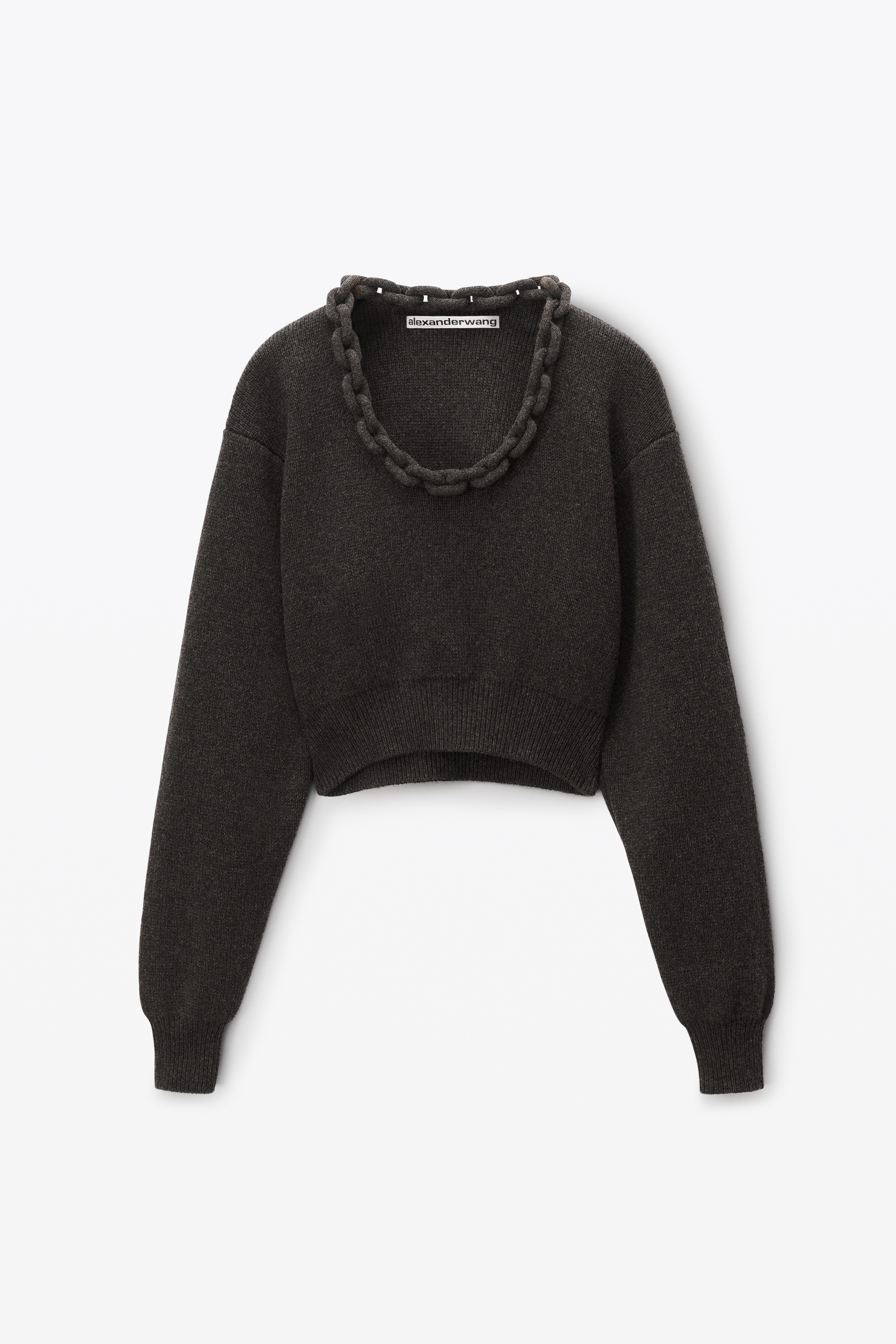 scoop neck in soft wool cashmere - 1